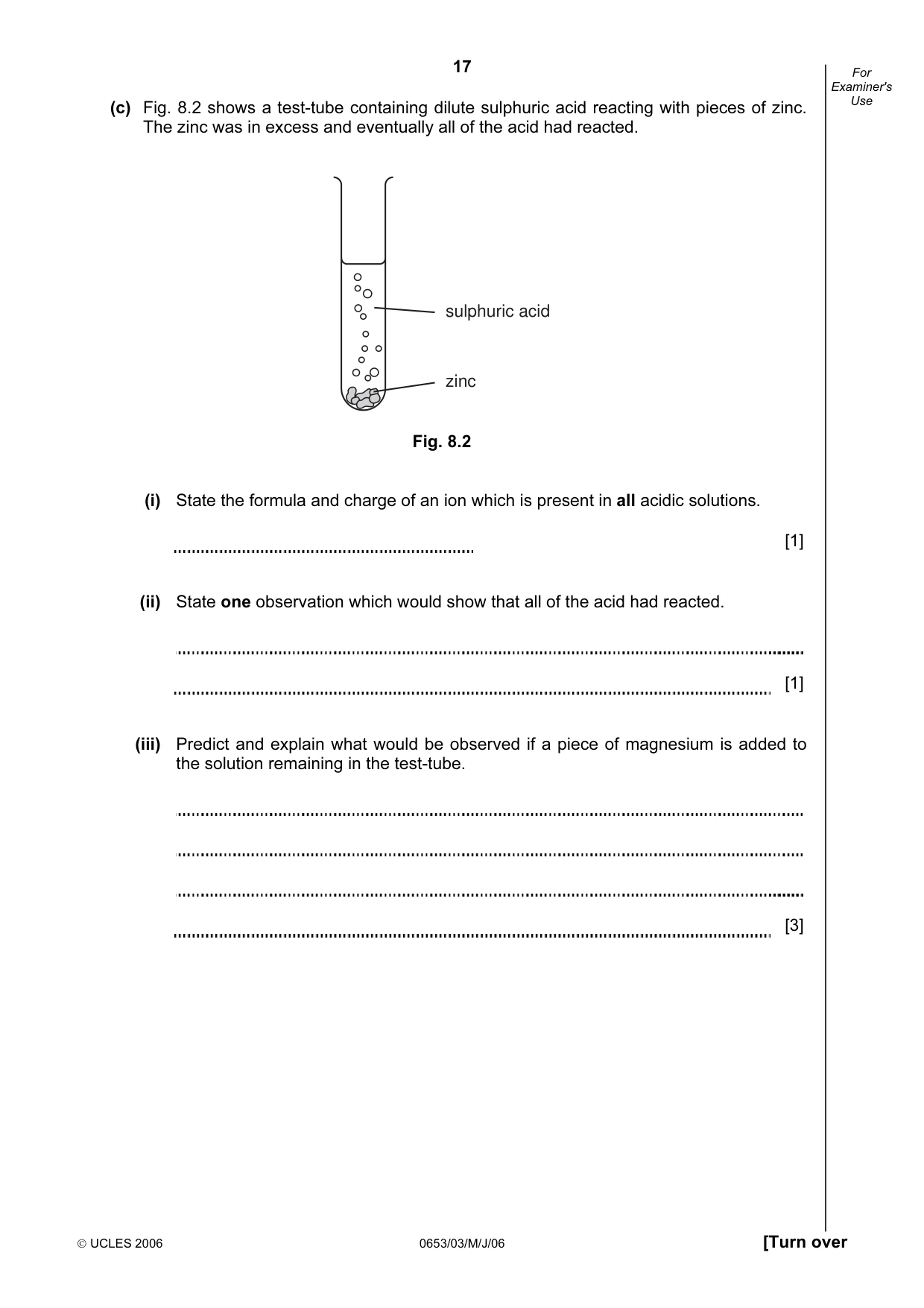 Cambridge IGCSE Science - Combined 0653 2006 May/June Paper 3 · Variant 1 question paper, page 17 of 24