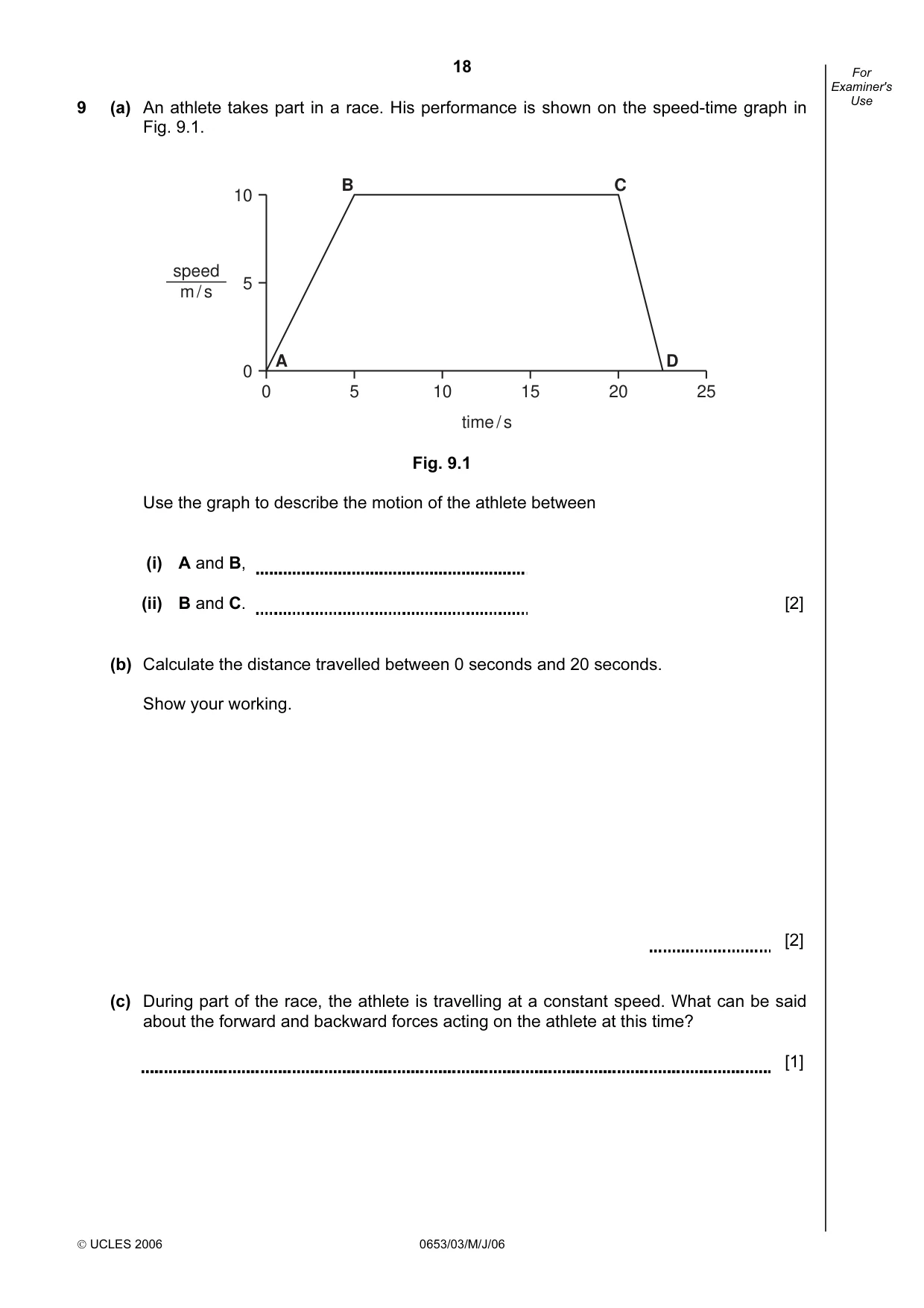 Cambridge IGCSE Science - Combined 0653 2006 May/June Paper 3 · Variant 1 question paper, page 18 of 24
