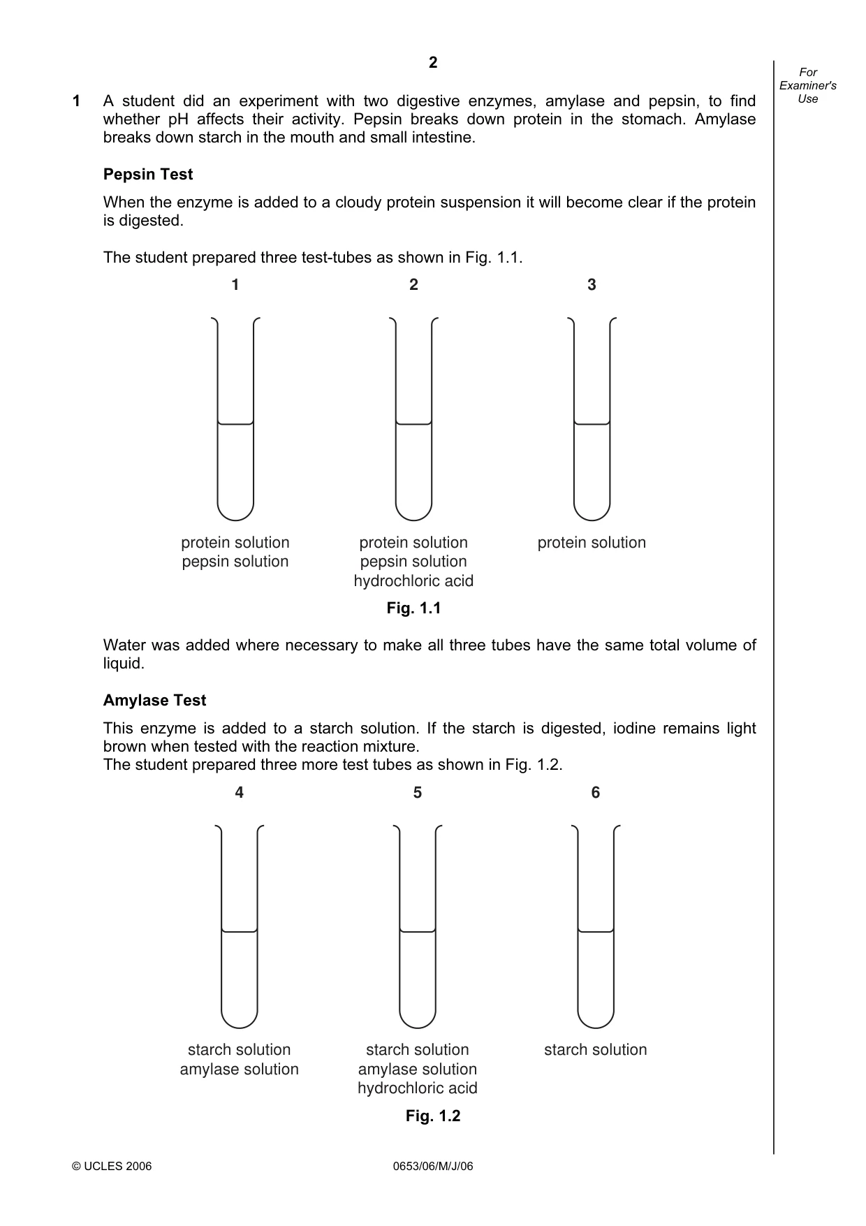 Cambridge IGCSE Science - Combined 0653 2006 May/June Paper 6 · Variant 1 question paper, page 2 of 20