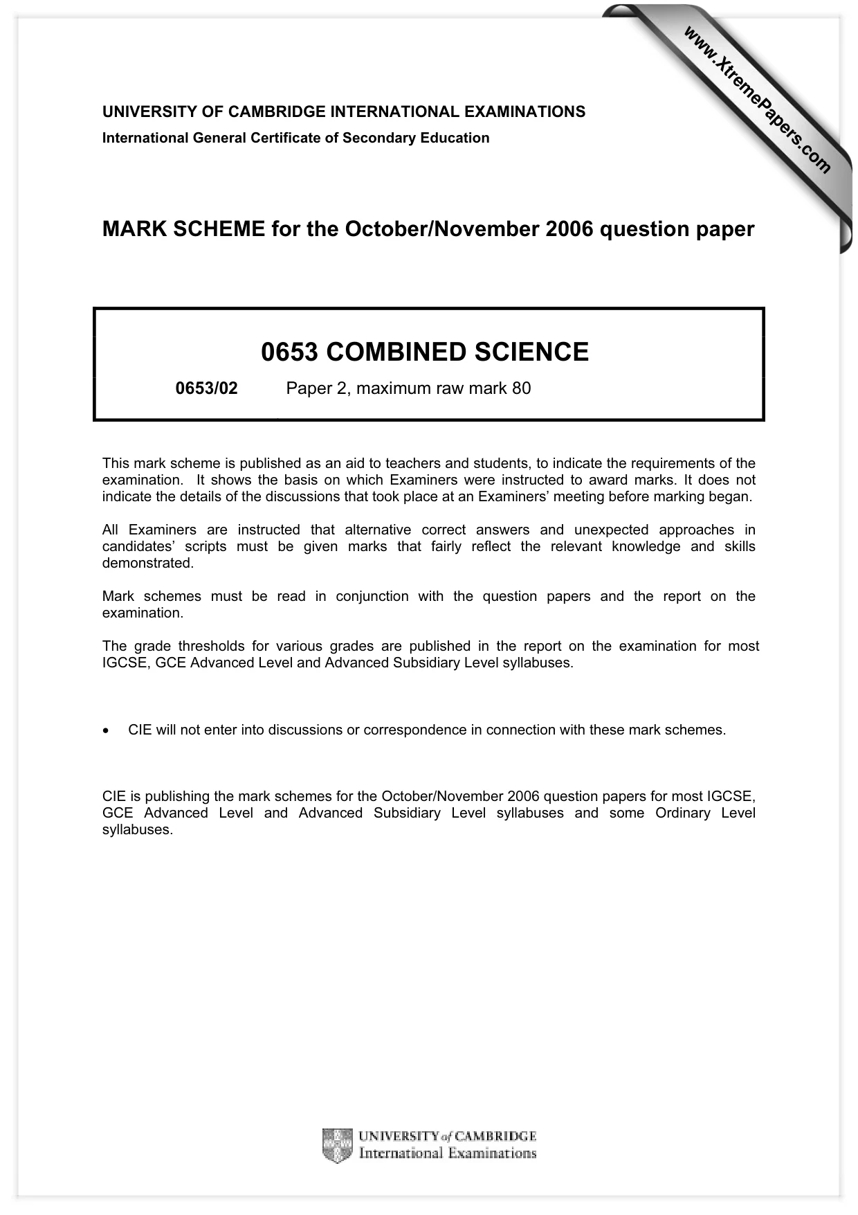 Mark scheme, page 1 of 5