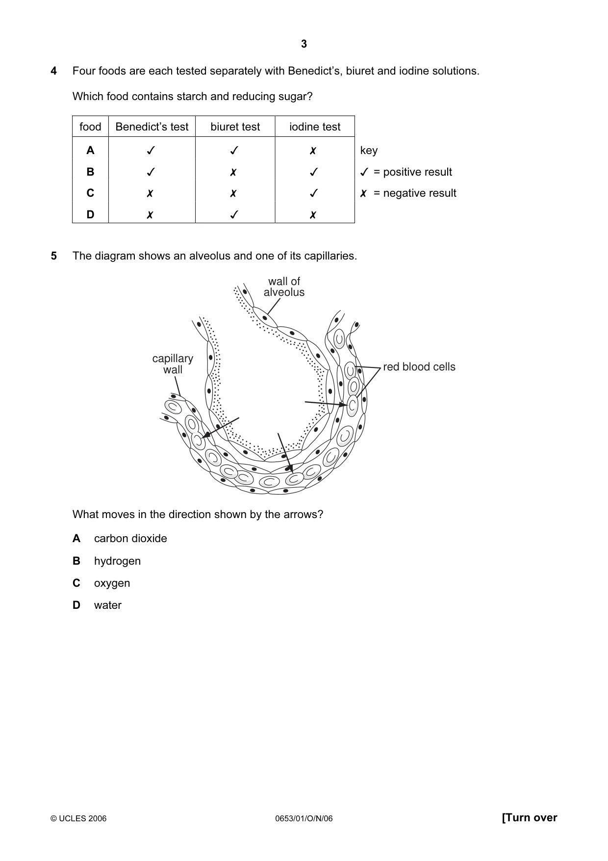 Cambridge IGCSE Science - Combined 0653 2006 Oct/Nov Paper 1 · Variant 1 question paper, page 3 of 16