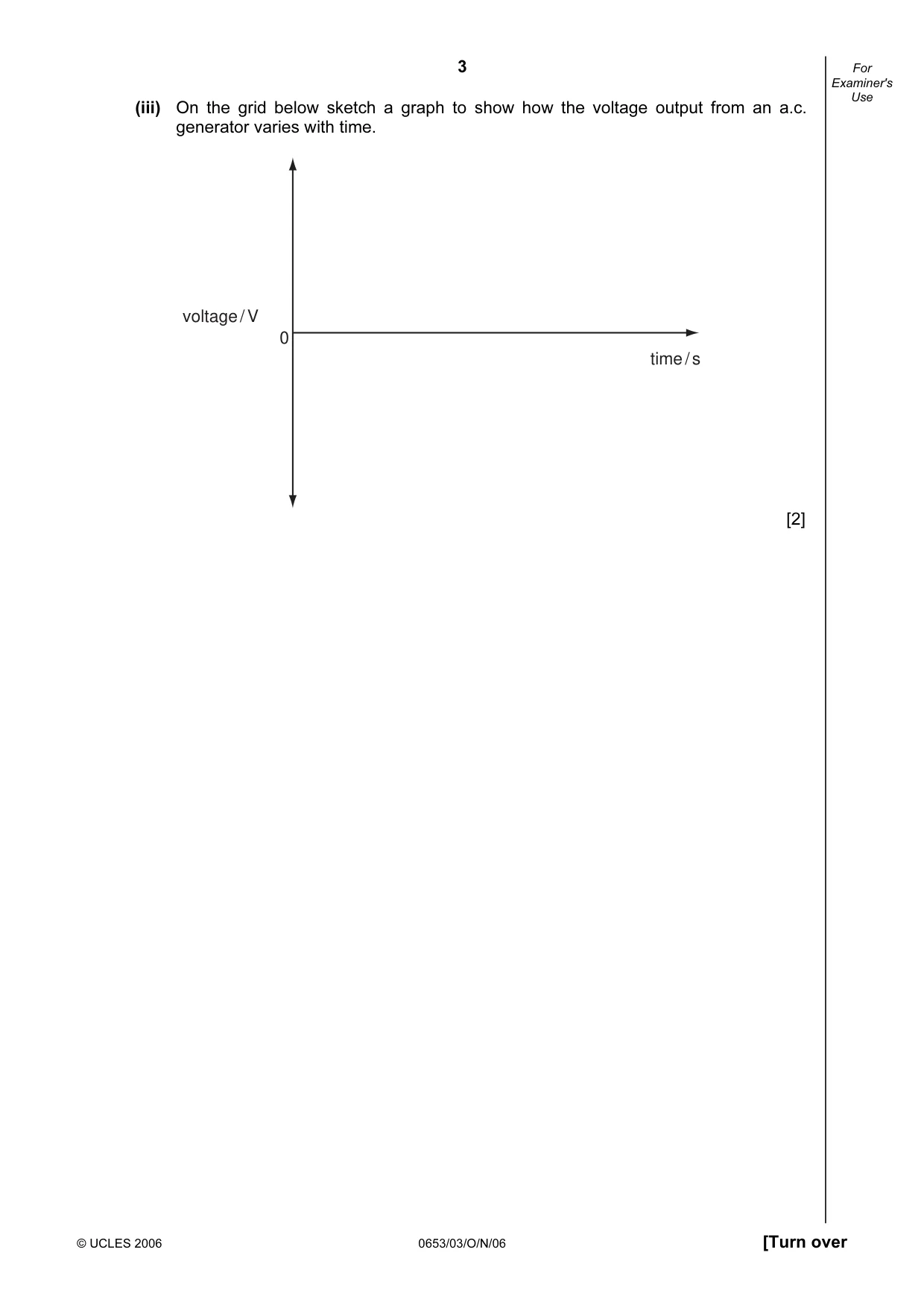Cambridge IGCSE Science - Combined 0653 2006 Oct/Nov Paper 3 · Variant 1 question paper, page 3 of 20