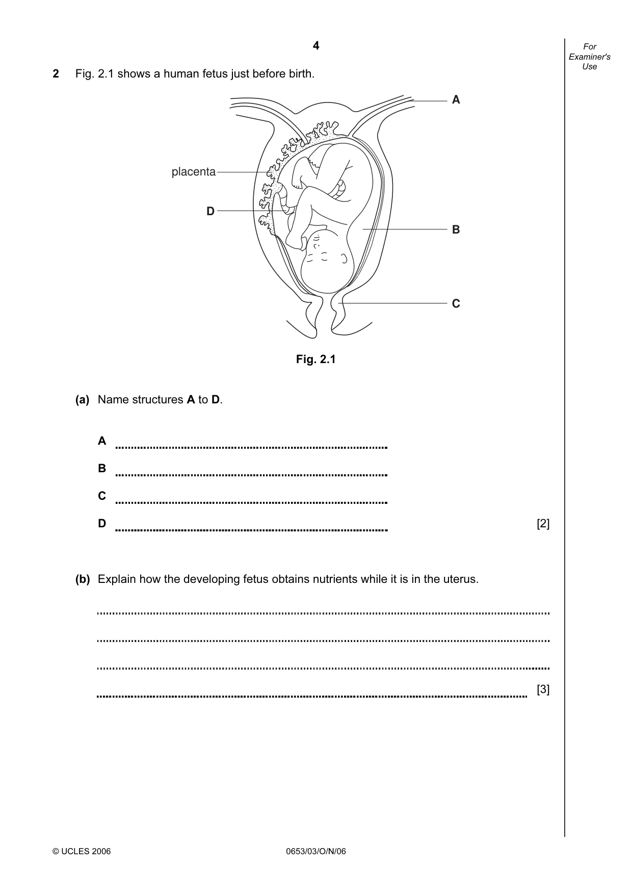Cambridge IGCSE Science - Combined 0653 2006 Oct/Nov Paper 3 · Variant 1 question paper, page 4 of 20