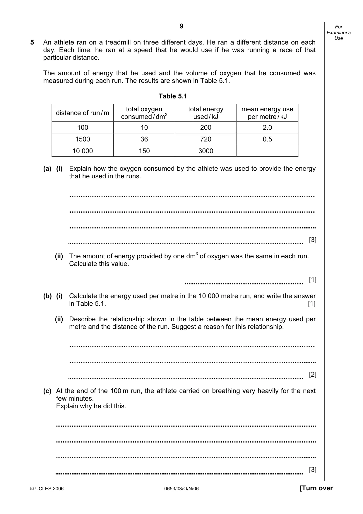 Cambridge IGCSE Science - Combined 0653 2006 Oct/Nov Paper 3 · Variant 1 question paper, page 9 of 20