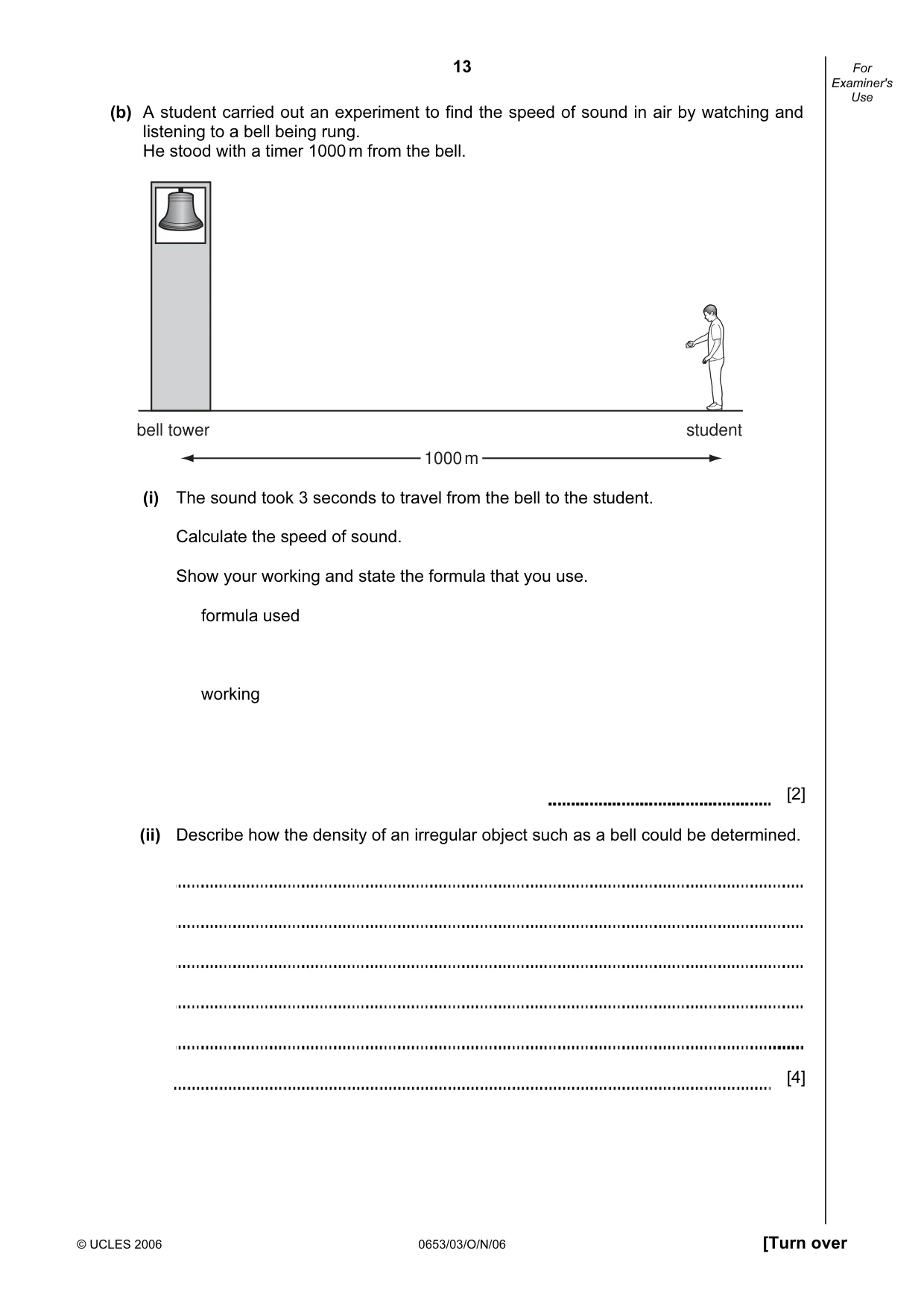 Cambridge IGCSE Science - Combined 0653 2006 Oct/Nov Paper 3 · Variant 1 question paper, page 13 of 20