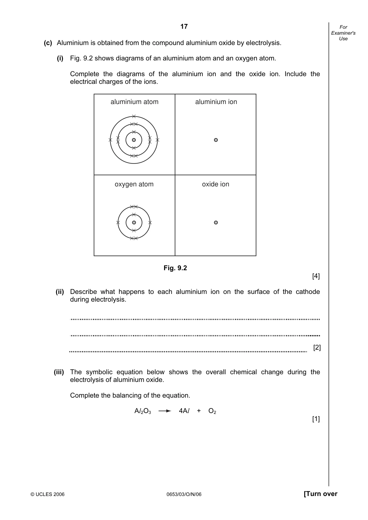 Cambridge IGCSE Science - Combined 0653 2006 Oct/Nov Paper 3 · Variant 1 question paper, page 17 of 20