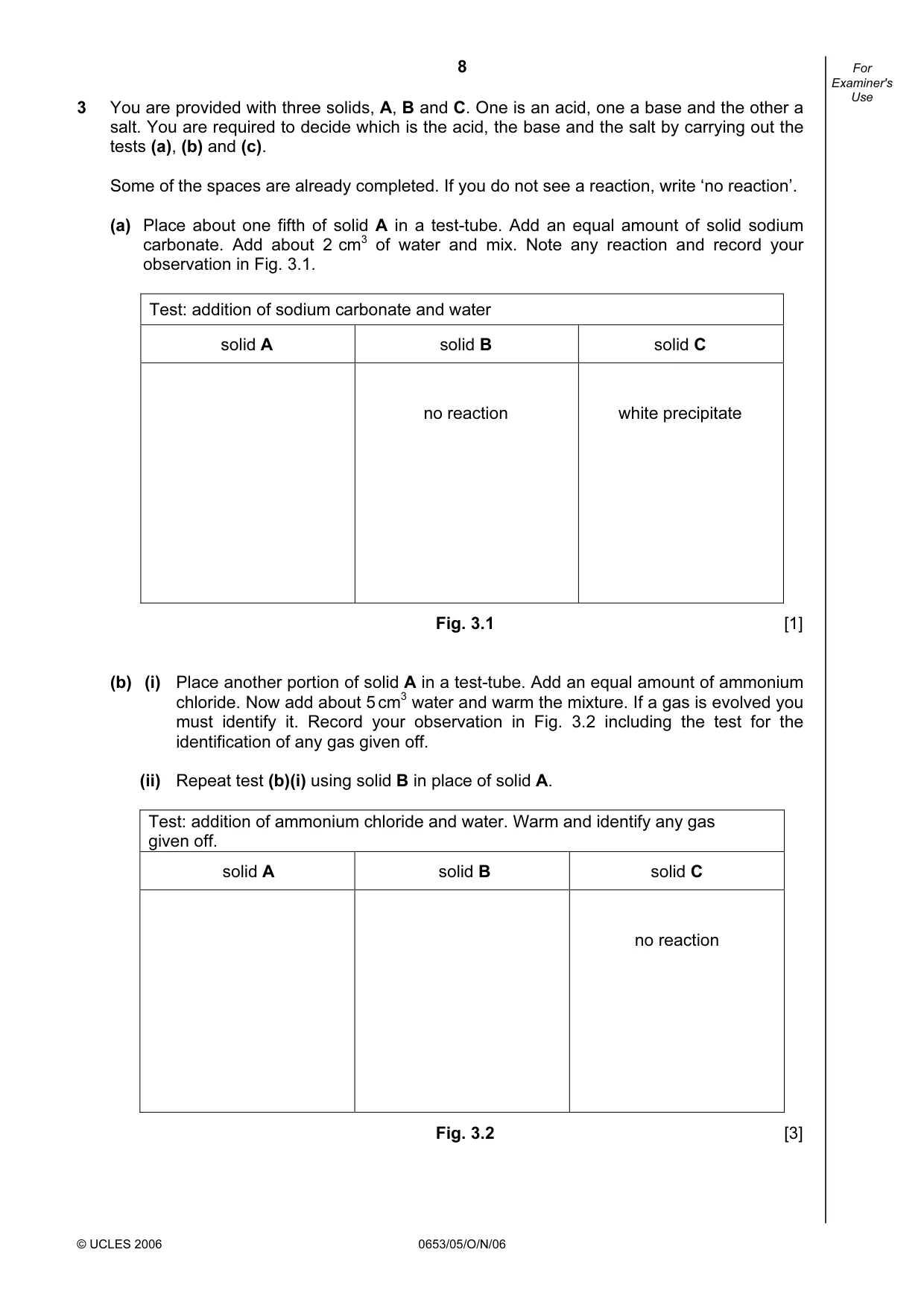 Cambridge IGCSE Science - Combined 0653 2006 Oct/Nov Paper 5 · Variant 1 question paper, page 8 of 12