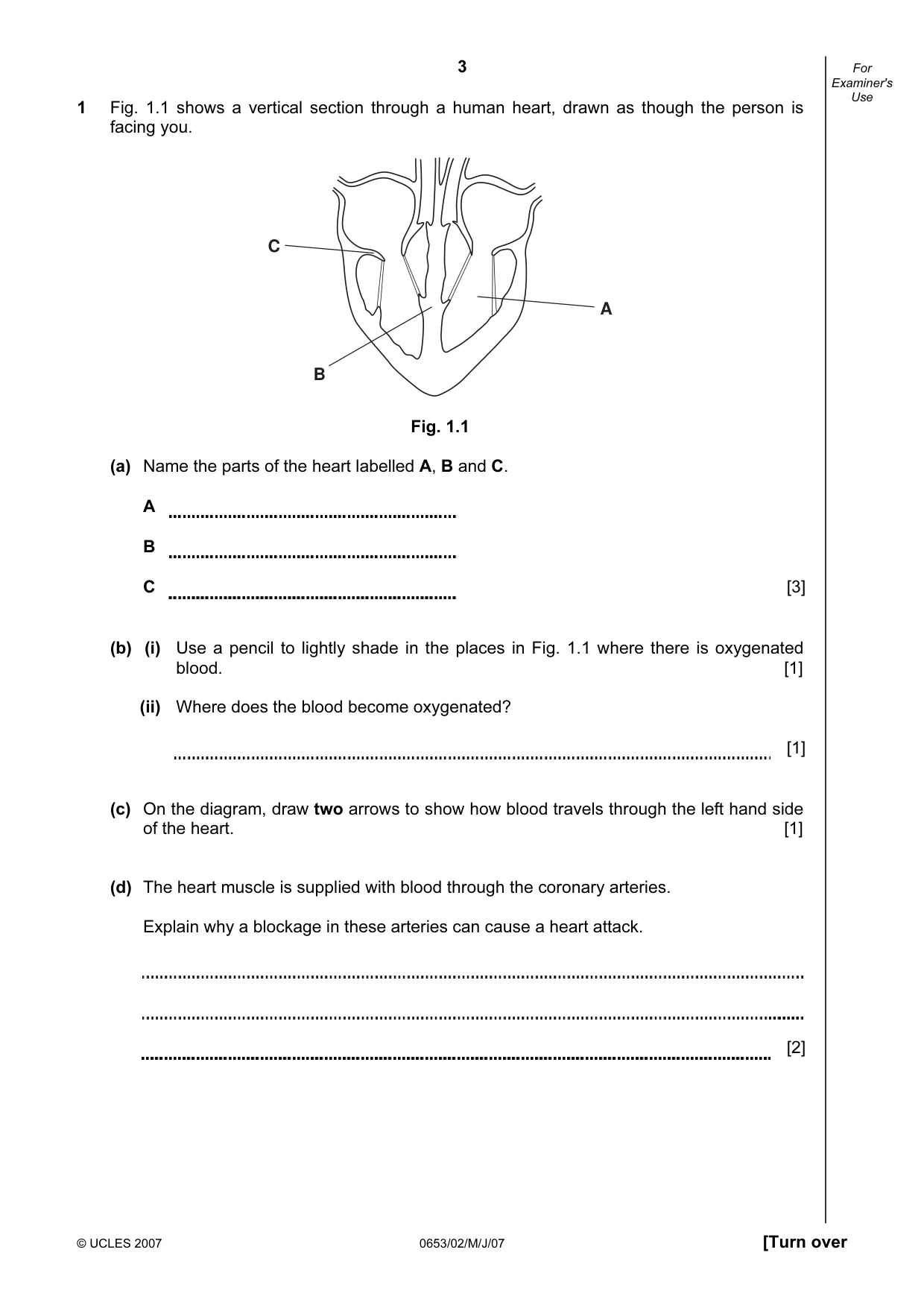 Cambridge IGCSE Science - Combined 0653 2007 May/June Paper 2 · Variant 1 question paper, page 3 of 20