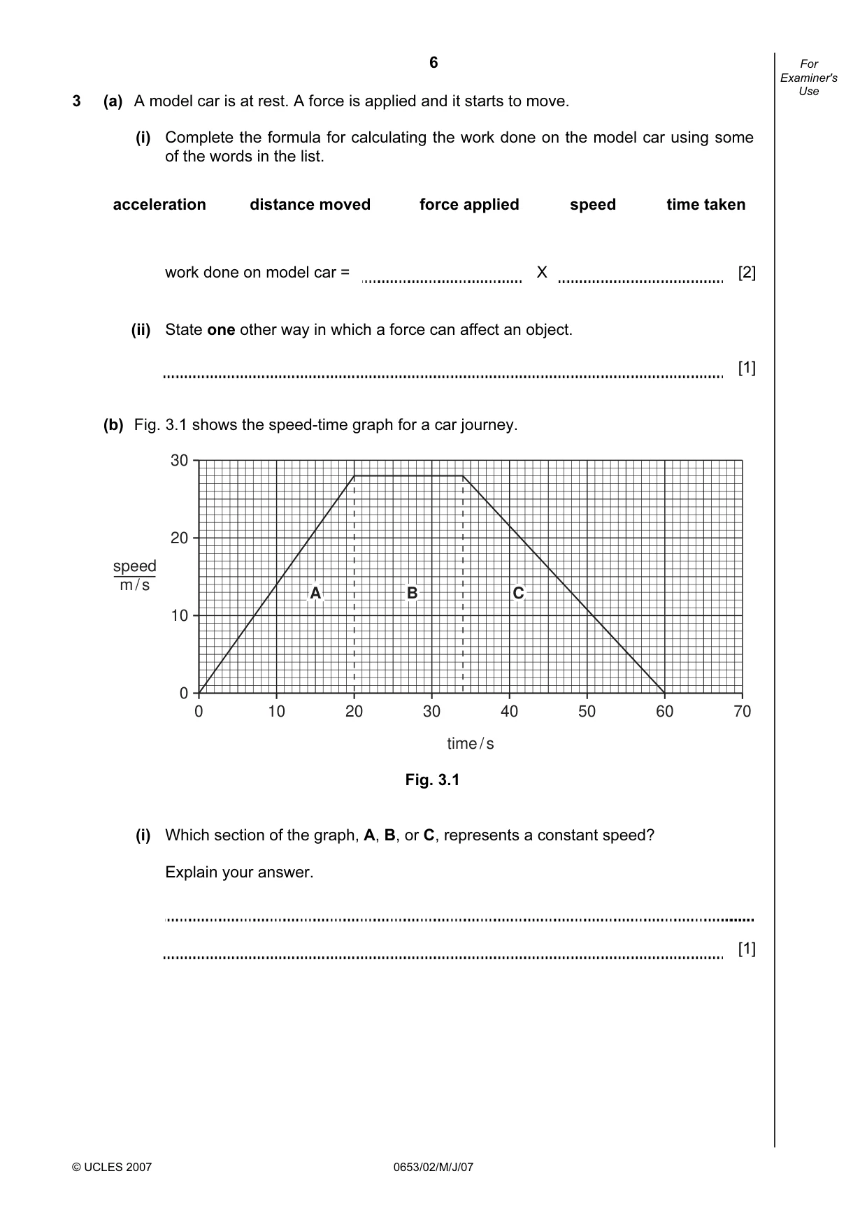 Cambridge IGCSE Science - Combined 0653 2007 May/June Paper 2 · Variant 1 question paper, page 6 of 20