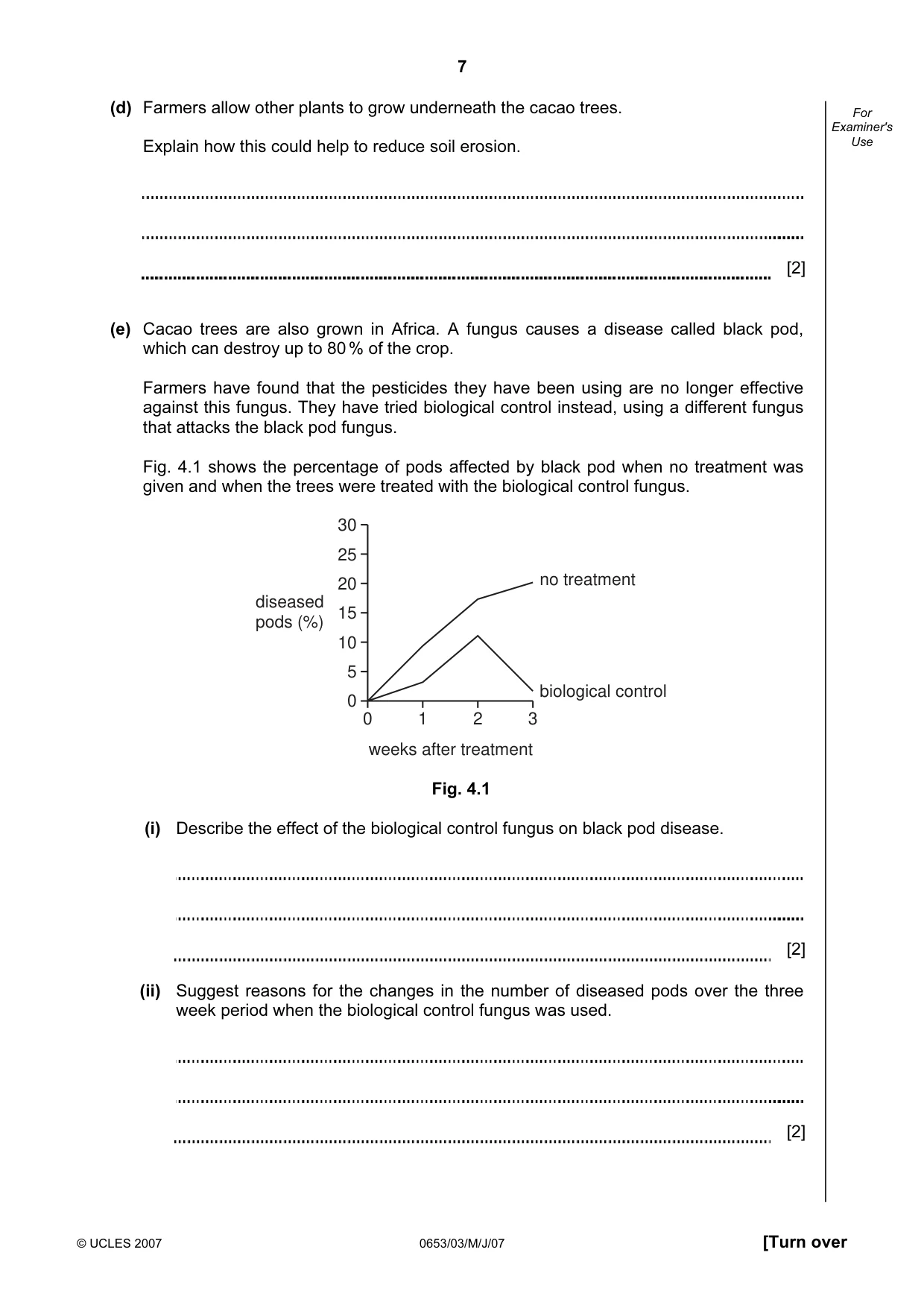 Cambridge IGCSE Science - Combined 0653 2007 May/June Paper 3 · Variant 1 question paper, page 7 of 16