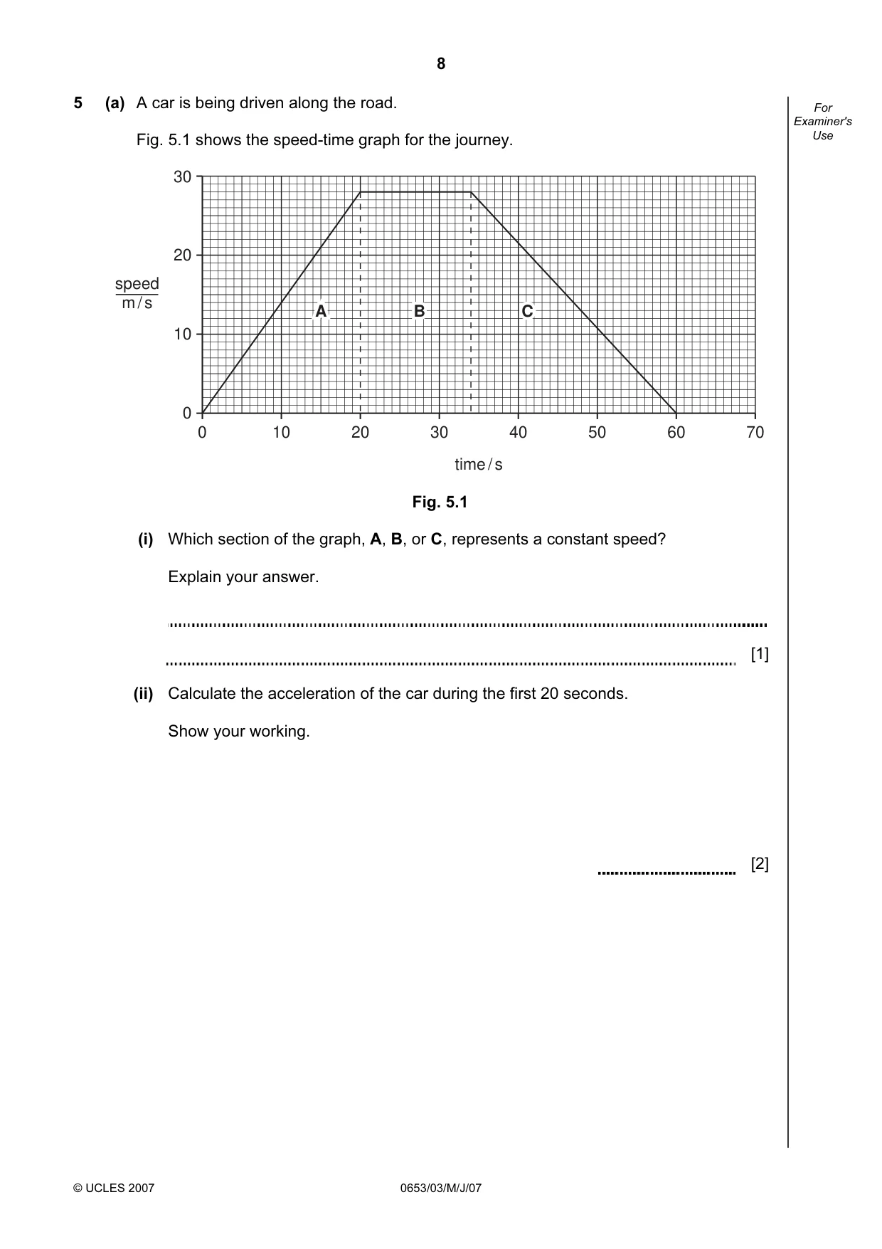 Cambridge IGCSE Science - Combined 0653 2007 May/June Paper 3 · Variant 1 question paper, page 8 of 16