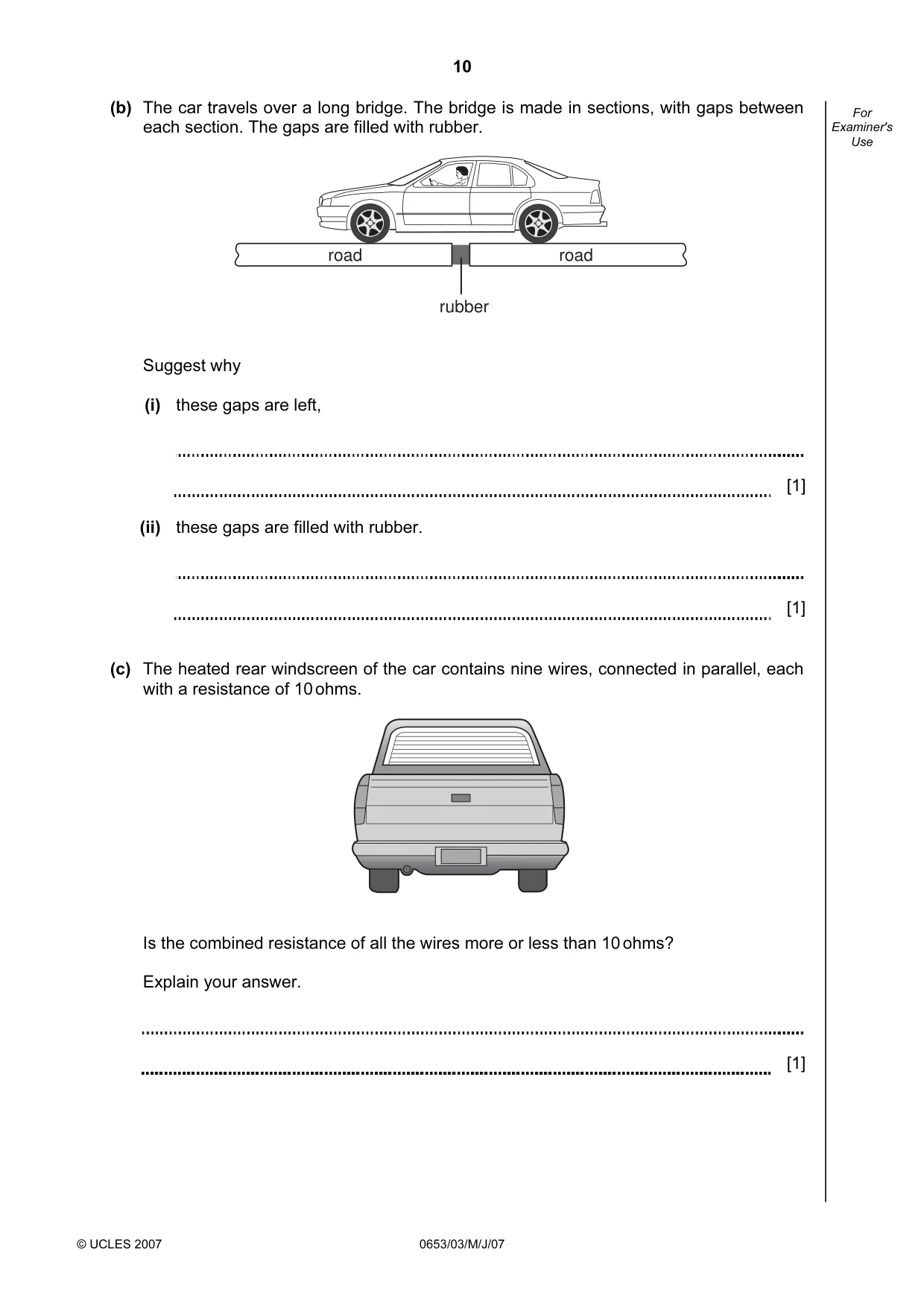 Cambridge IGCSE Science - Combined 0653 2007 May/June Paper 3 · Variant 1 question paper, page 10 of 16