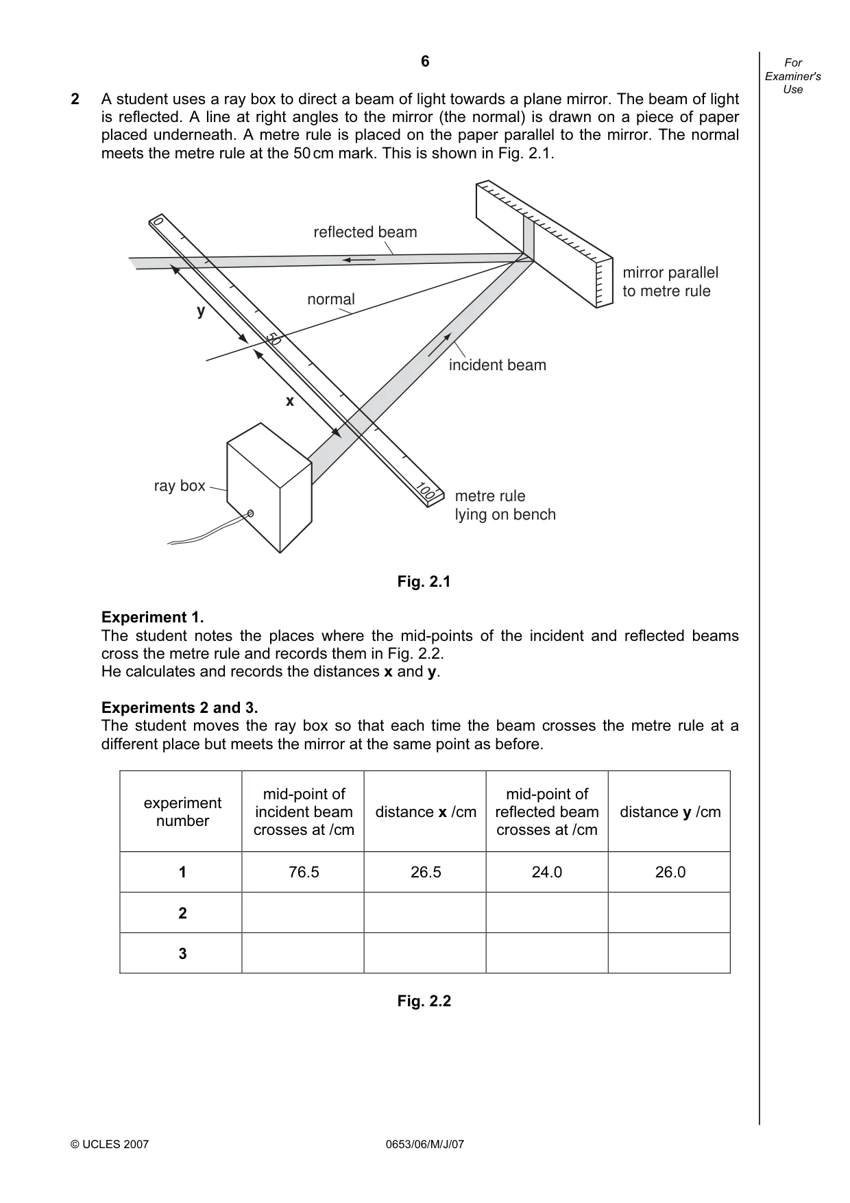 Cambridge IGCSE Science - Combined 0653 2007 May/June Paper 6 · Variant 1 question paper, page 6 of 20