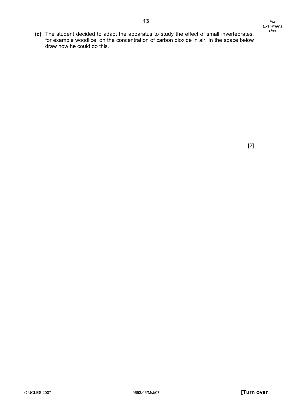 Cambridge IGCSE Science - Combined 0653 2007 May/June Paper 6 · Variant 1 question paper, page 13 of 20