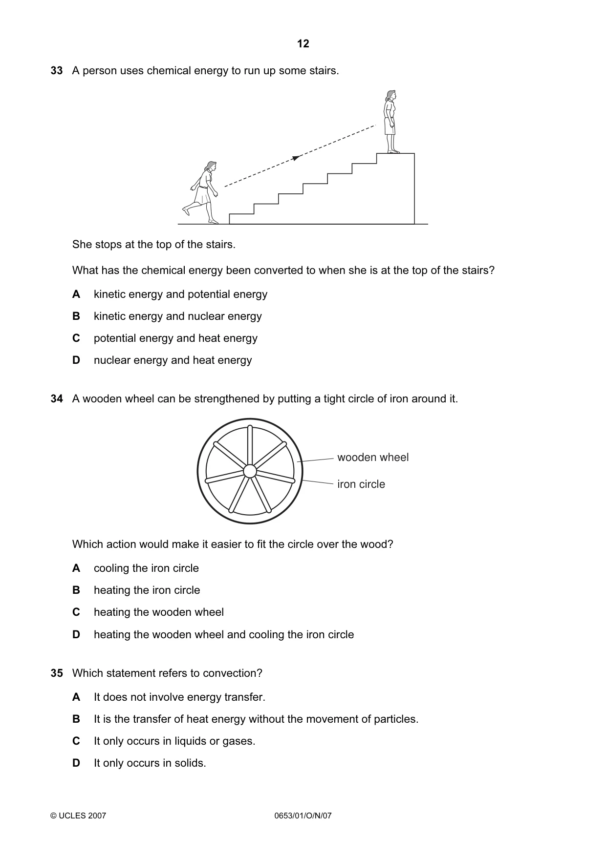 Cambridge IGCSE Science - Combined 0653 2007 Oct/Nov Paper 1 · Variant 1 question paper, page 12 of 16
