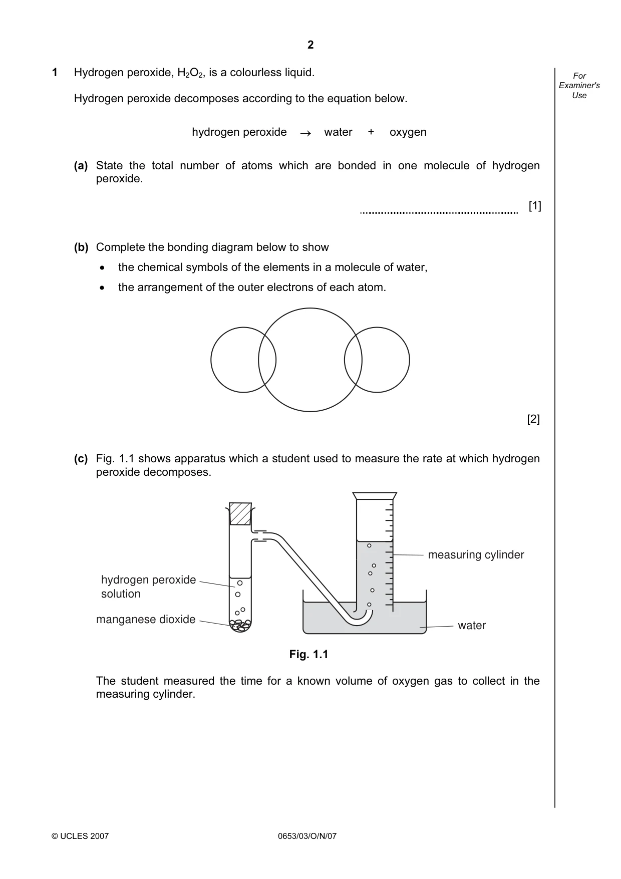 Cambridge IGCSE Science - Combined 0653 2007 Oct/Nov Paper 3 · Variant 1 question paper, page 2 of 24