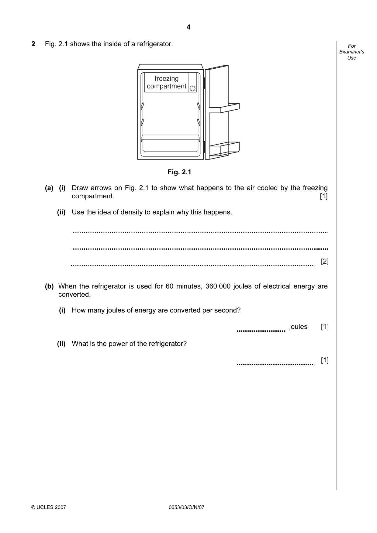 Cambridge IGCSE Science - Combined 0653 2007 Oct/Nov Paper 3 · Variant 1 question paper, page 4 of 24