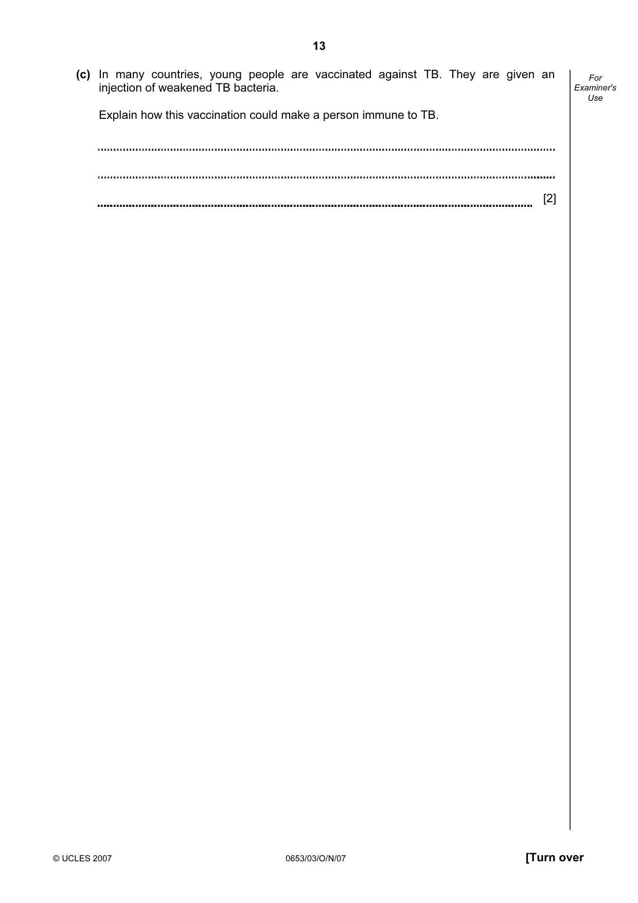 Cambridge IGCSE Science - Combined 0653 2007 Oct/Nov Paper 3 · Variant 1 question paper, page 13 of 24