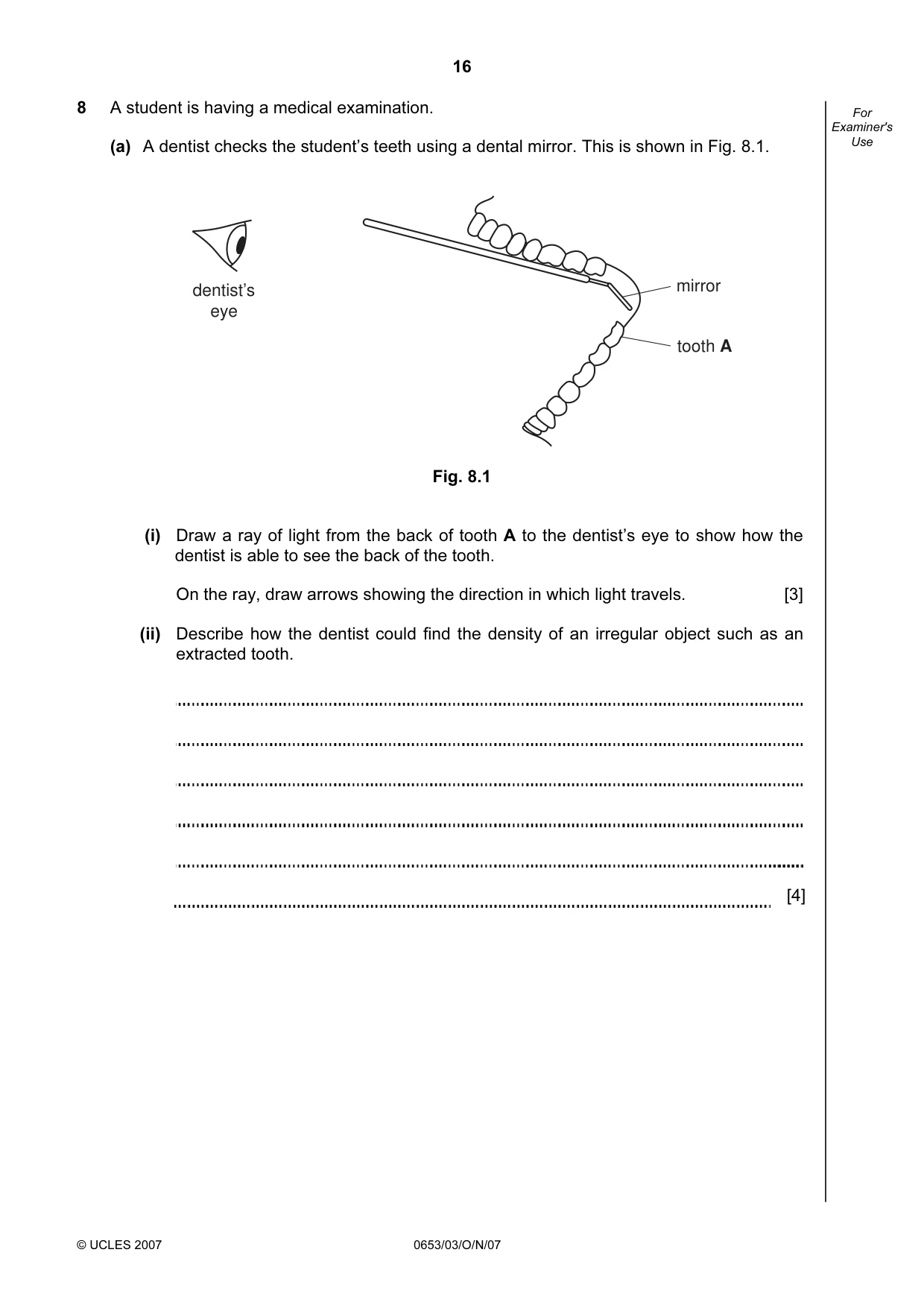 Cambridge IGCSE Science - Combined 0653 2007 Oct/Nov Paper 3 · Variant 1 question paper, page 16 of 24