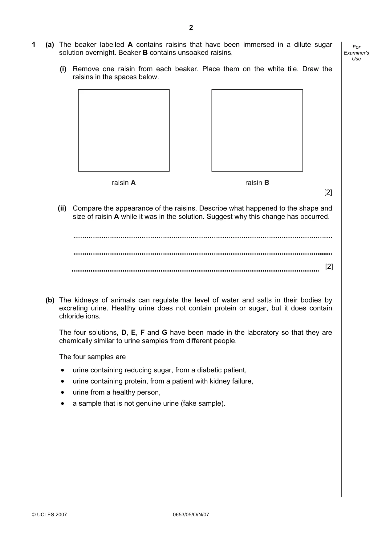 Cambridge IGCSE Science - Combined 0653 2007 Oct/Nov Paper 5 · Variant 1 question paper, page 2 of 8