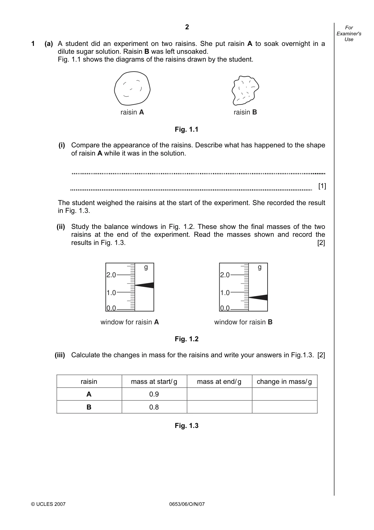 Cambridge IGCSE Science - Combined 0653 2007 Oct/Nov Paper 6 · Variant 1 question paper, page 2 of 16