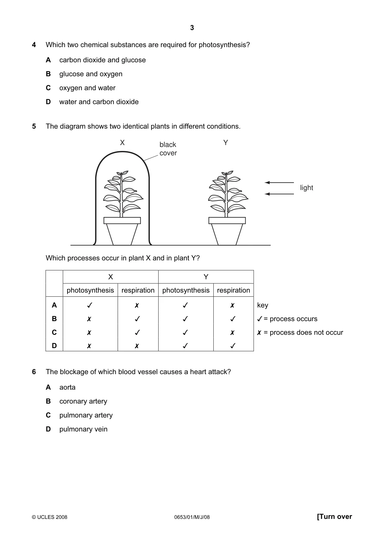 Cambridge IGCSE Science - Combined 0653 2008 May/June Paper 1 · Variant 1 question paper, page 3 of 20