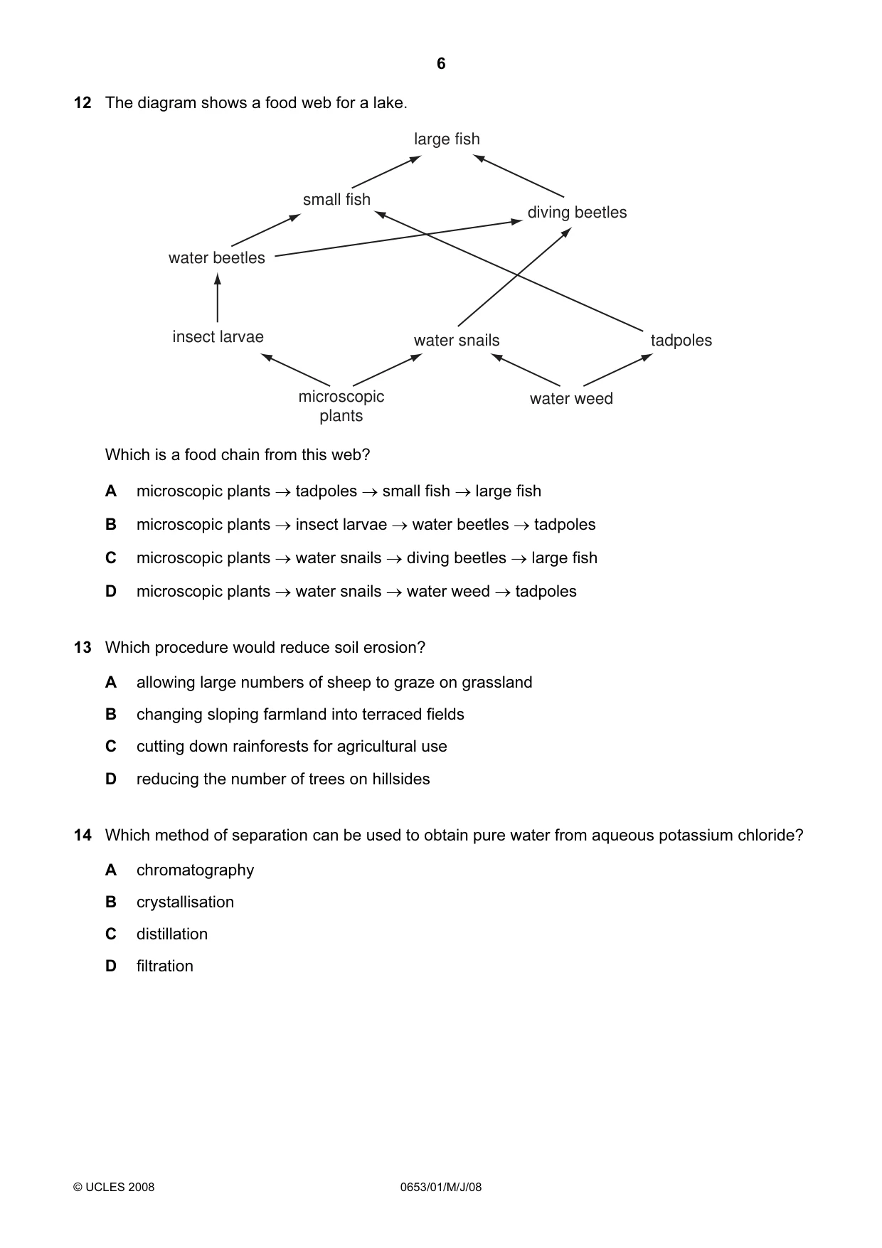 Cambridge IGCSE Science - Combined 0653 2008 May/June Paper 1 · Variant 1 question paper, page 6 of 20