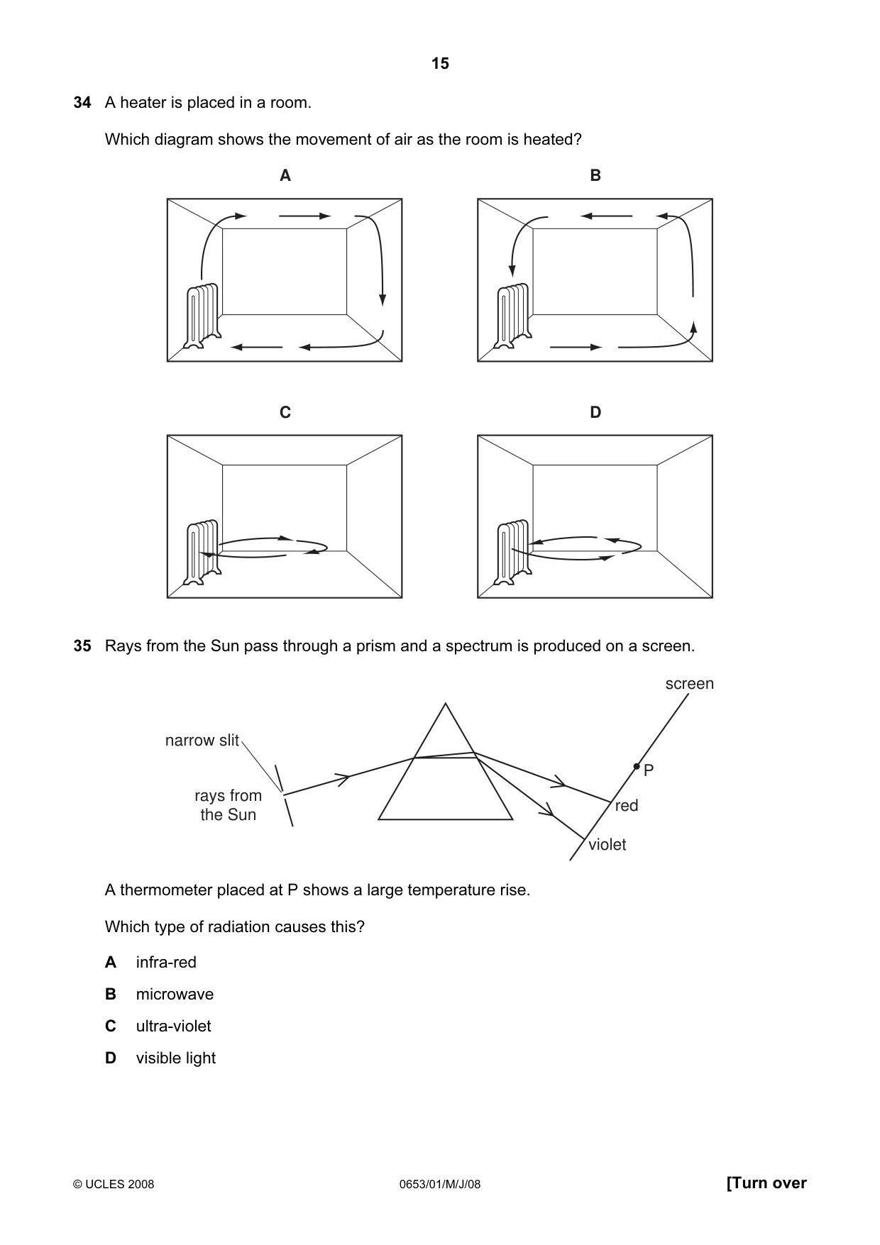 Cambridge IGCSE Science - Combined 0653 2008 May/June Paper 1 · Variant 1 question paper, page 15 of 20