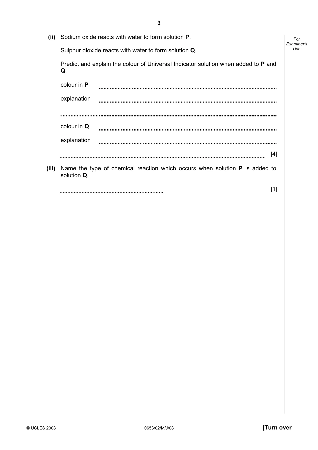 Cambridge IGCSE Science - Combined 0653 2008 May/June Paper 2 · Variant 1 question paper, page 3 of 20