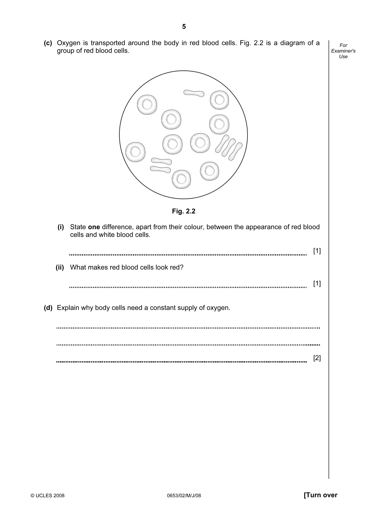 Cambridge IGCSE Science - Combined 0653 2008 May/June Paper 2 · Variant 1 question paper, page 5 of 20