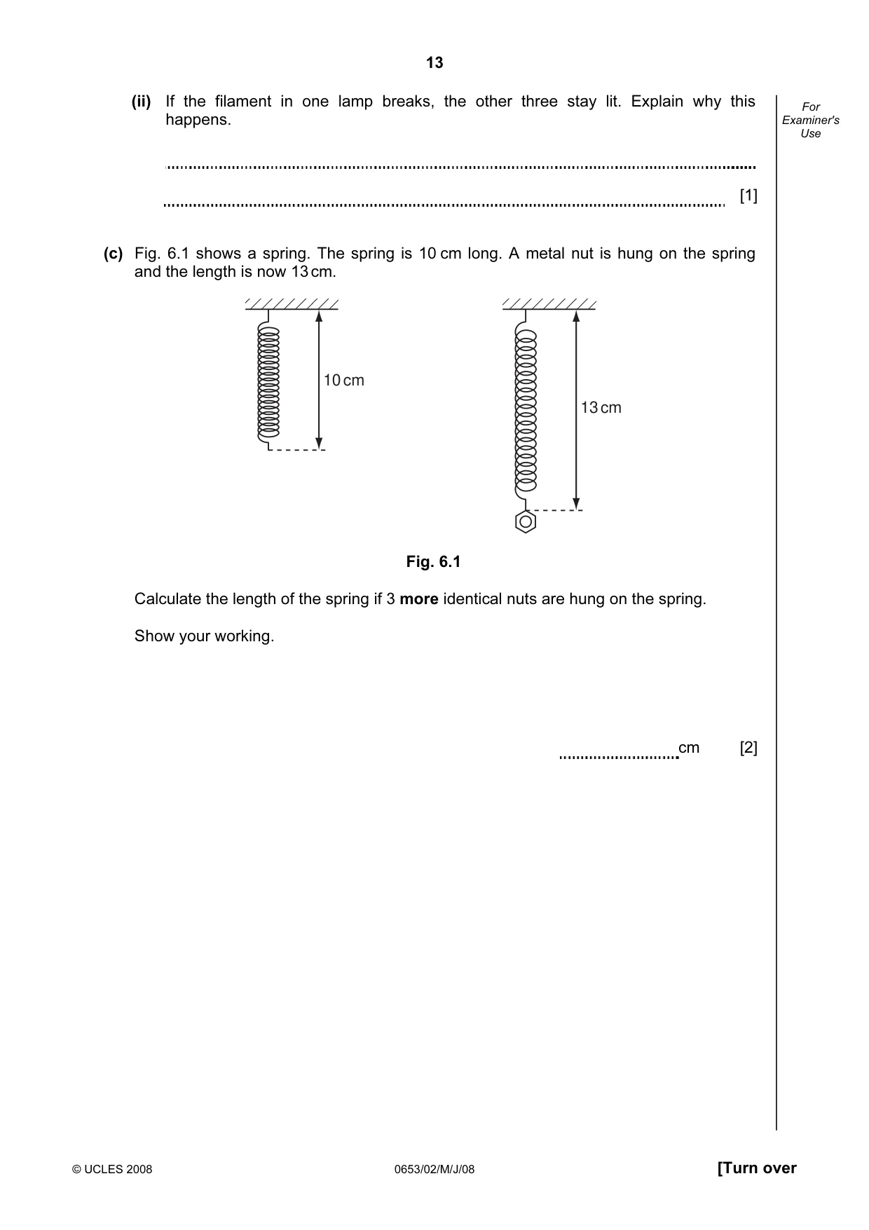 Cambridge IGCSE Science - Combined 0653 2008 May/June Paper 2 · Variant 1 question paper, page 13 of 20