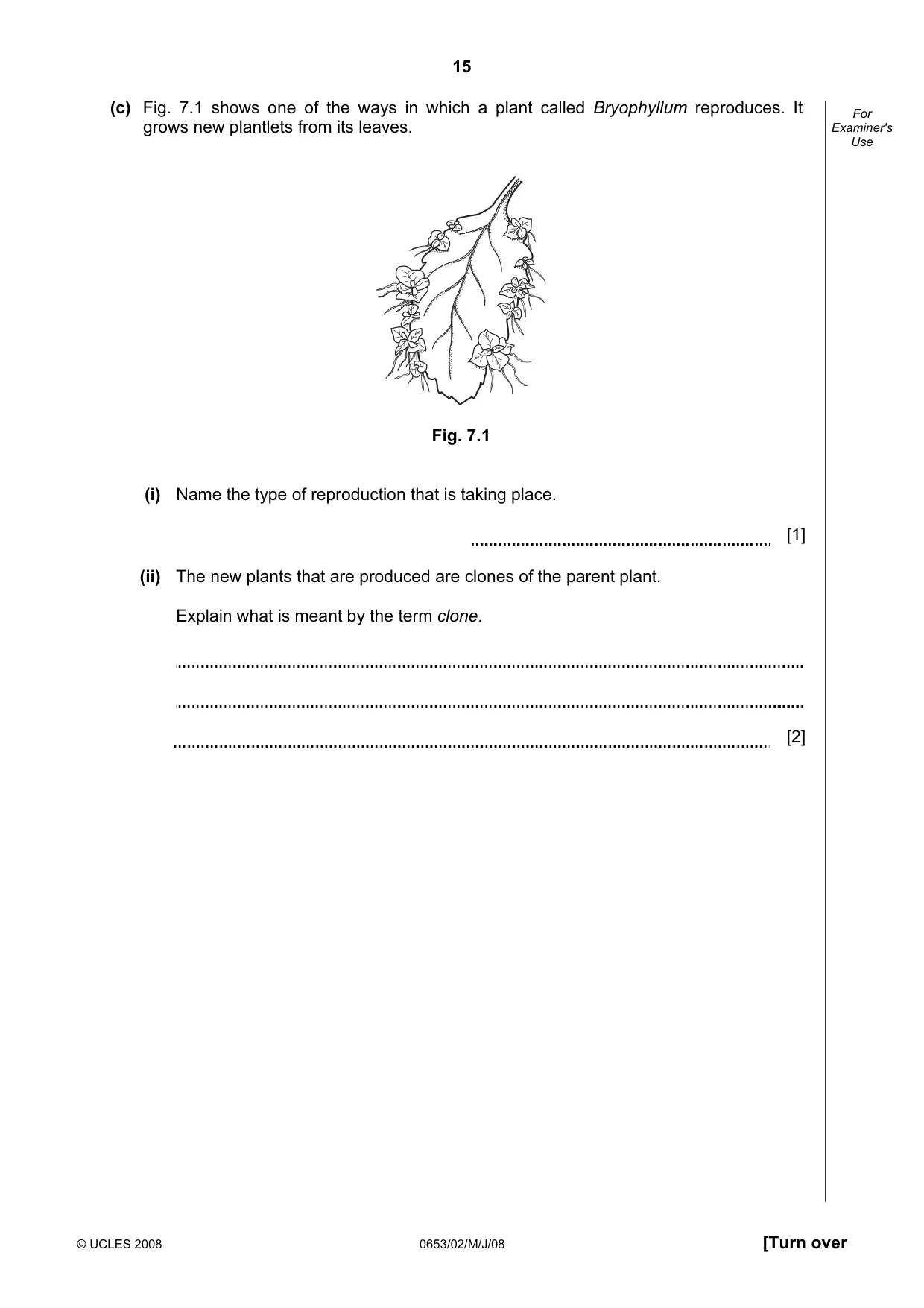 Cambridge IGCSE Science - Combined 0653 2008 May/June Paper 2 · Variant 1 question paper, page 15 of 20