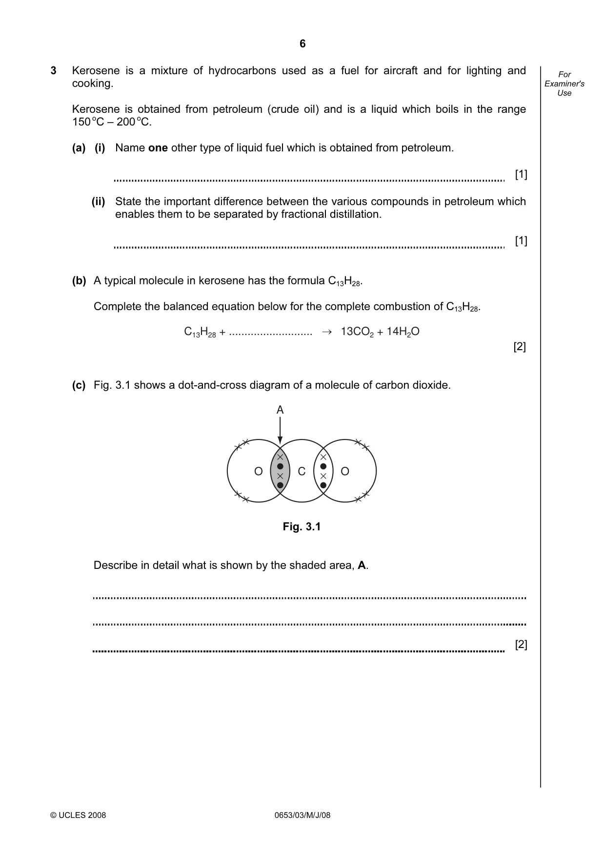 Cambridge IGCSE Science - Combined 0653 2008 May/June Paper 3 · Variant 1 question paper, page 6 of 20