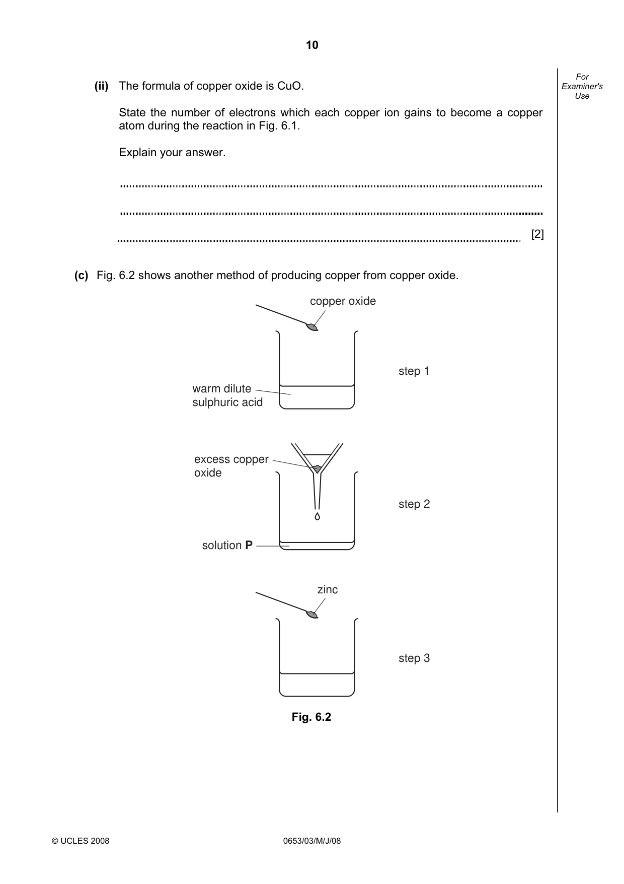 Cambridge IGCSE Science - Combined 0653 2008 May/June Paper 3 · Variant 1 question paper, page 10 of 20