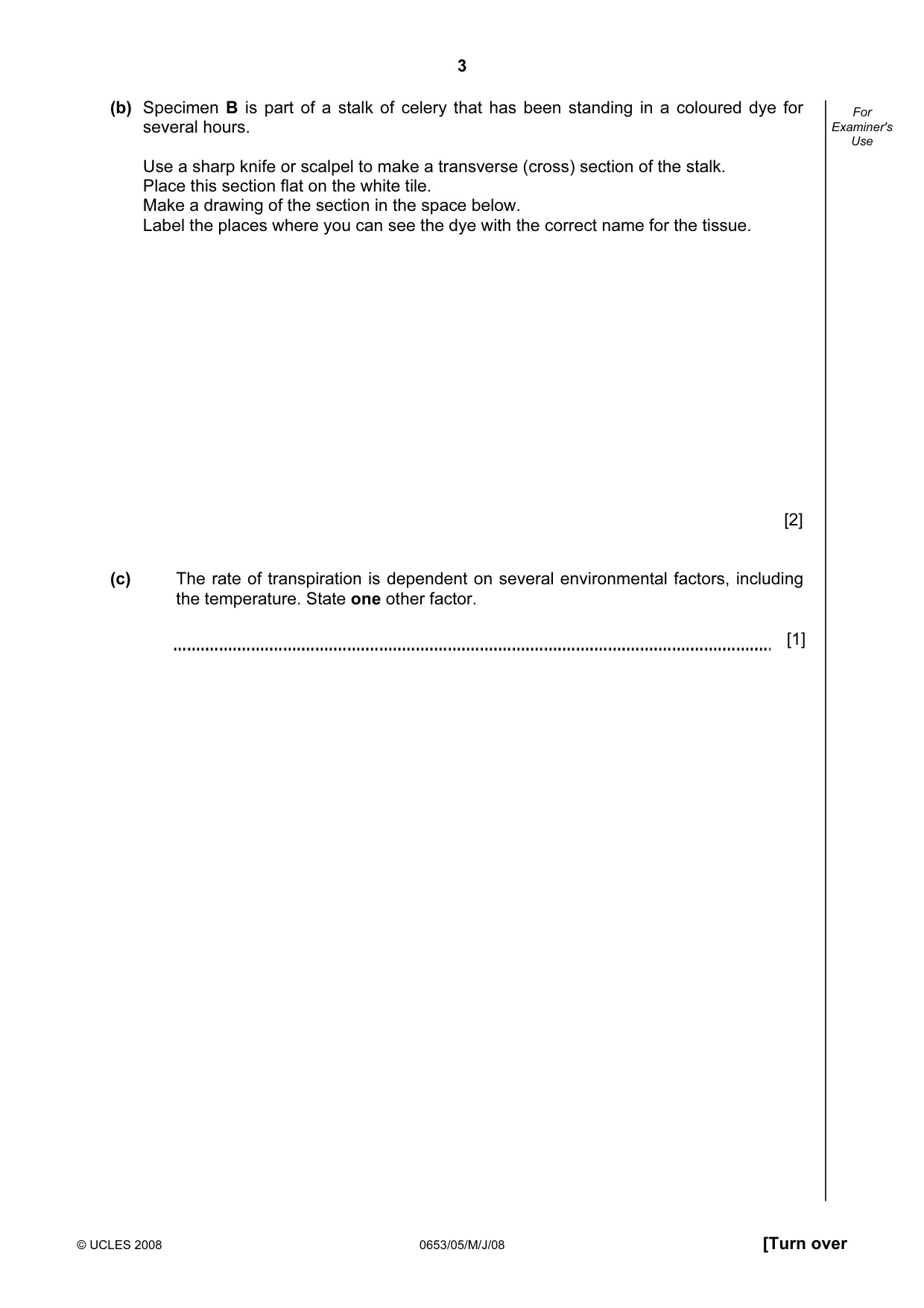 Cambridge IGCSE Science - Combined 0653 2008 May/June Paper 5 · Variant 1 question paper, page 3 of 12