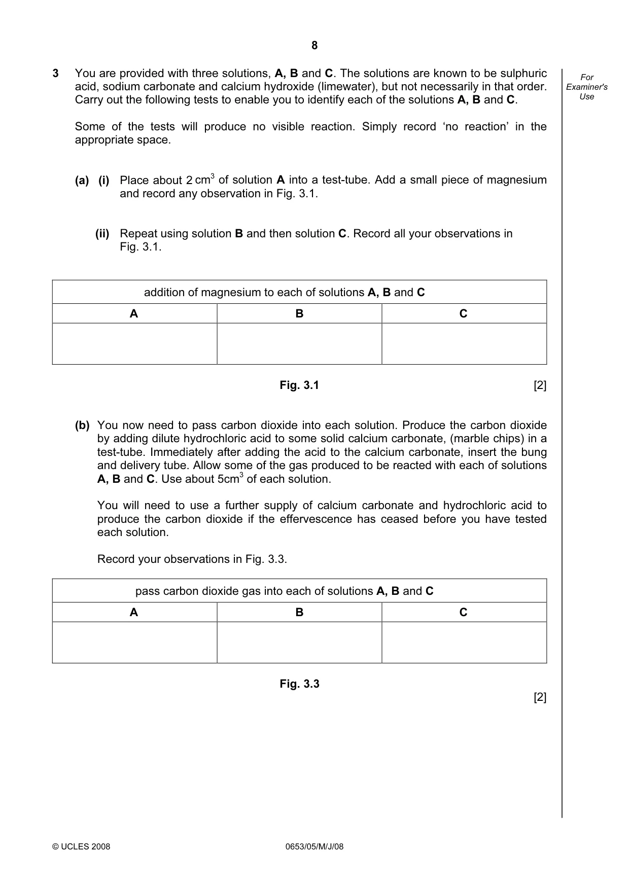 Cambridge IGCSE Science - Combined 0653 2008 May/June Paper 5 · Variant 1 question paper, page 8 of 12