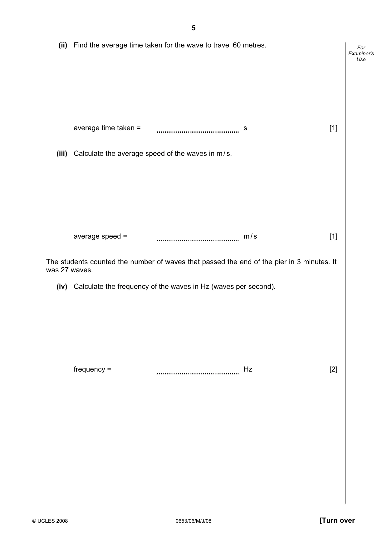 Cambridge IGCSE Science - Combined 0653 2008 May/June Paper 6 · Variant 1 question paper, page 5 of 20