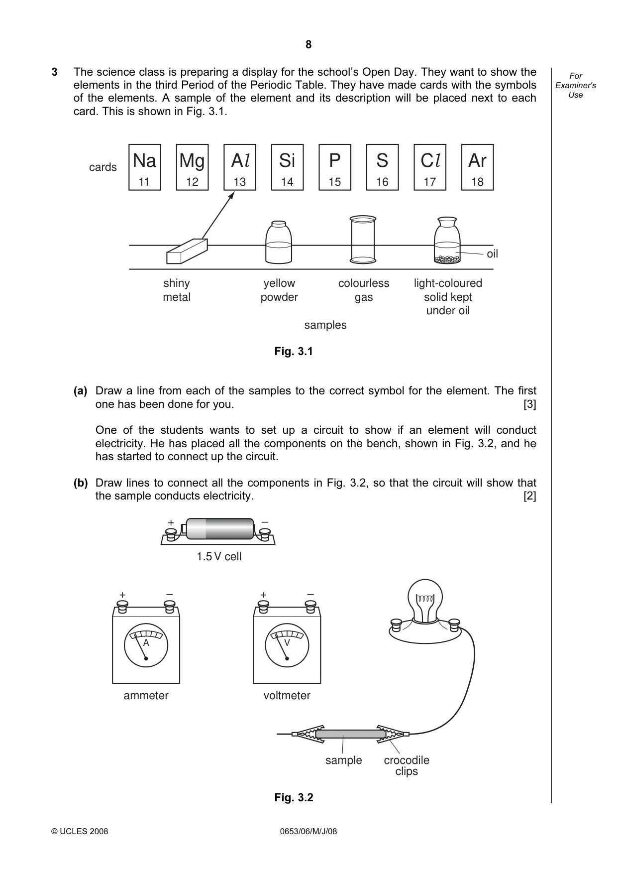 Cambridge IGCSE Science - Combined 0653 2008 May/June Paper 6 · Variant 1 question paper, page 8 of 20