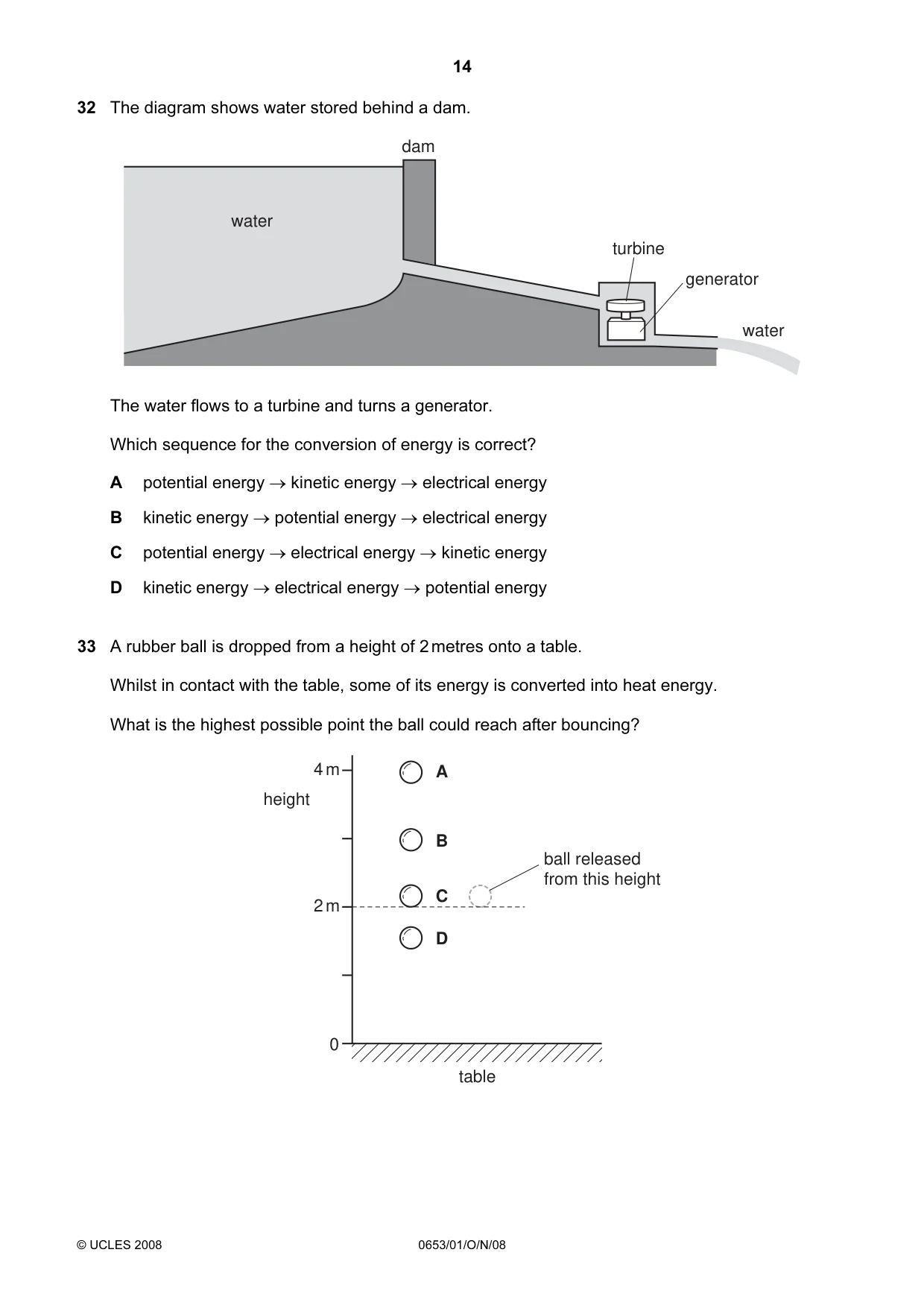 Cambridge IGCSE Science - Combined 0653 2008 Oct/Nov Paper 1 · Variant 1 question paper, page 14 of 20