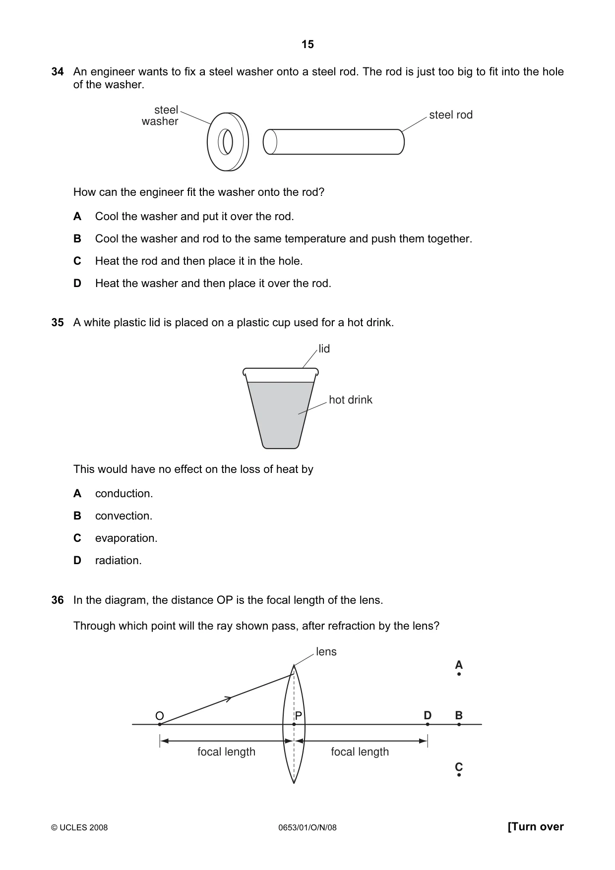 Cambridge IGCSE Science - Combined 0653 2008 Oct/Nov Paper 1 · Variant 1 question paper, page 15 of 20