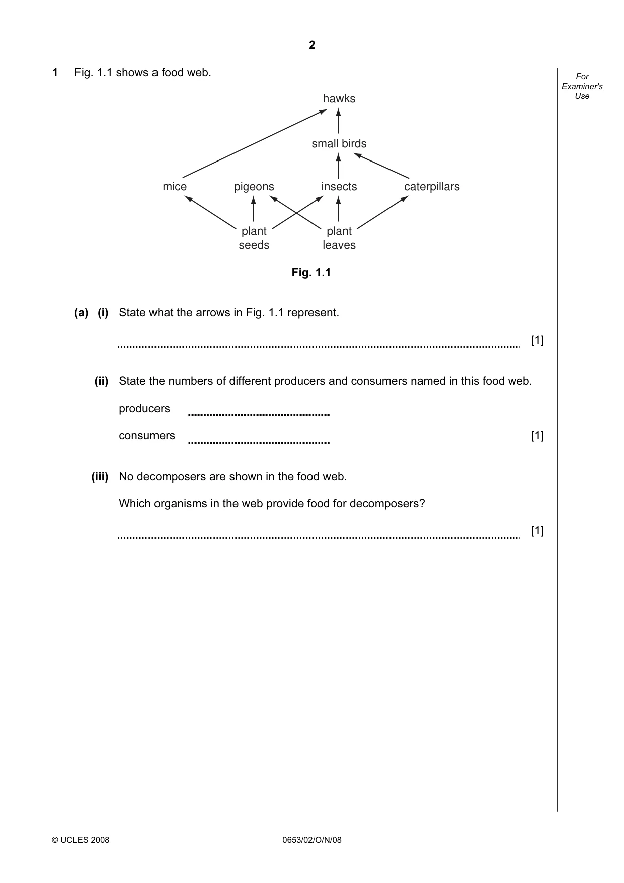 Cambridge IGCSE Science - Combined 0653 2008 Oct/Nov Paper 2 · Variant 1 question paper, page 2 of 20
