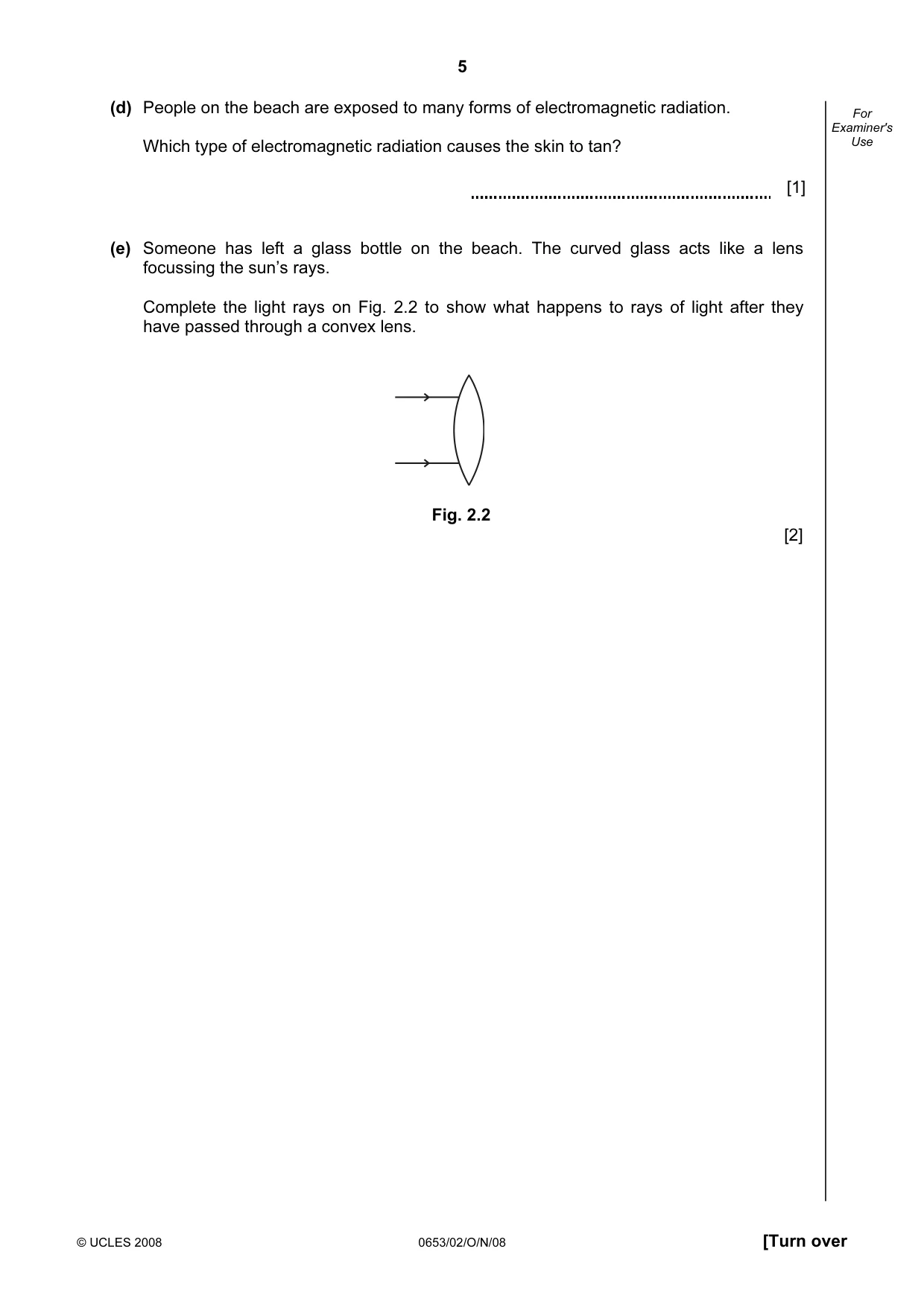 Cambridge IGCSE Science - Combined 0653 2008 Oct/Nov Paper 2 · Variant 1 question paper, page 5 of 20