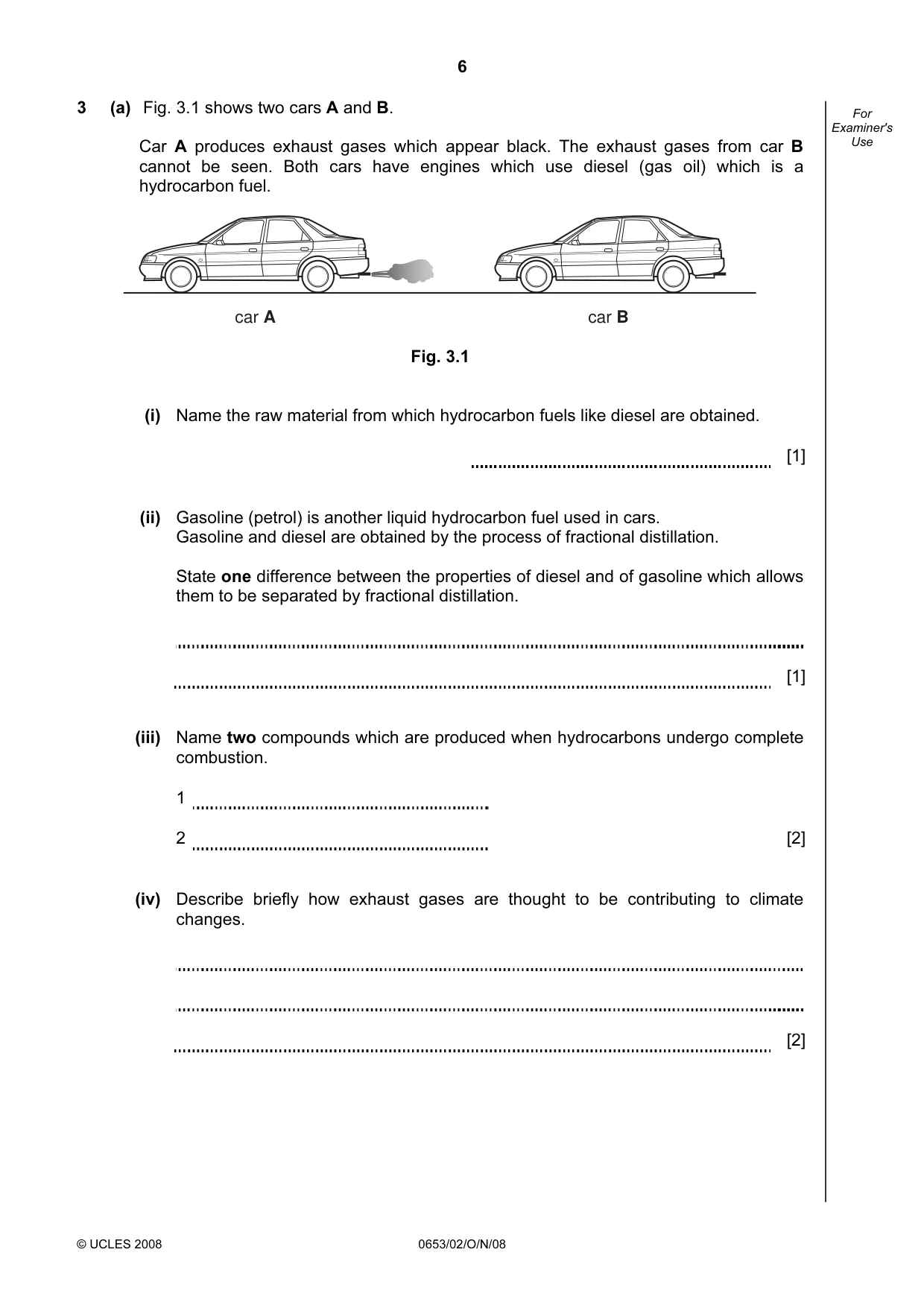 Cambridge IGCSE Science - Combined 0653 2008 Oct/Nov Paper 2 · Variant 1 question paper, page 6 of 20