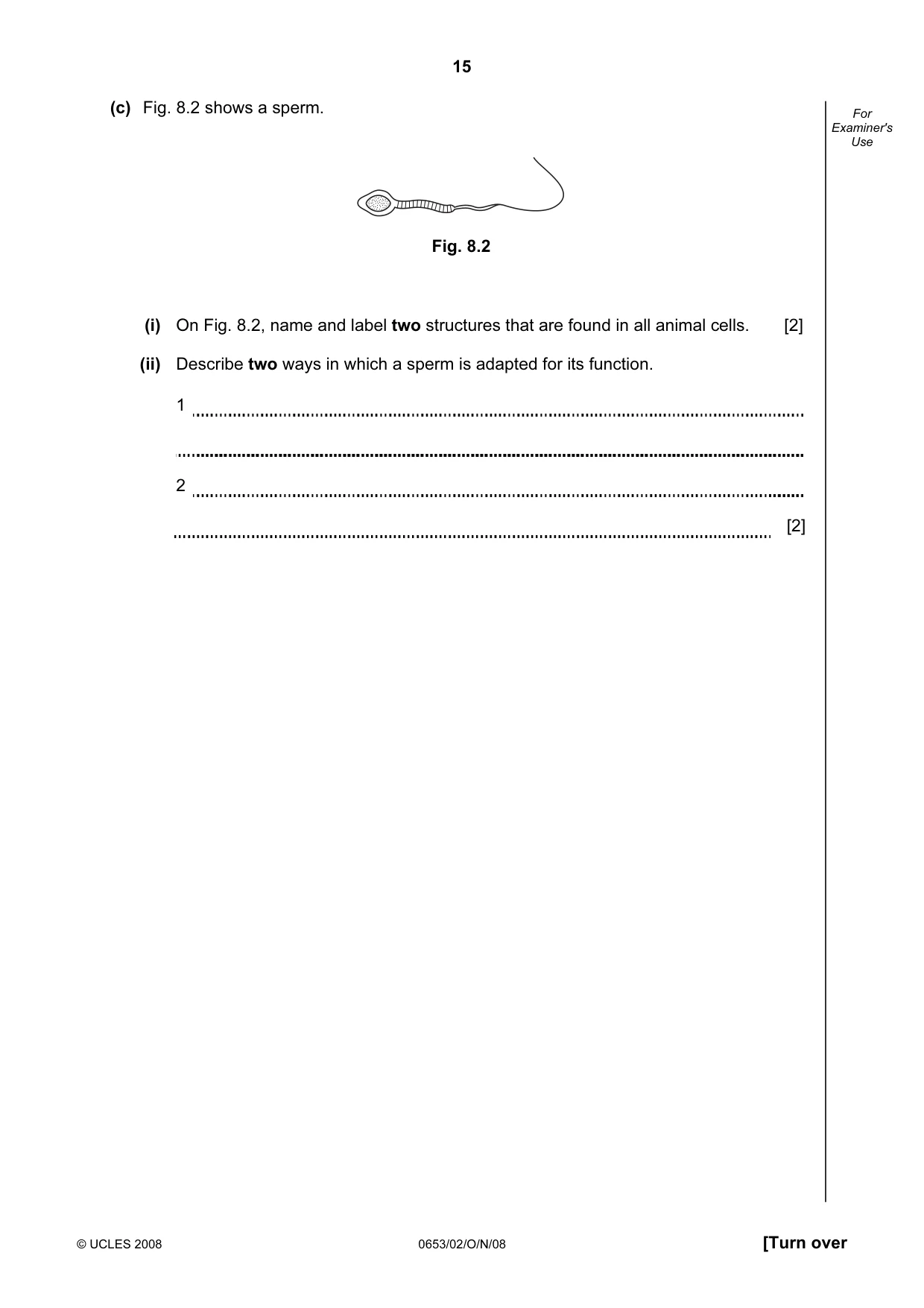 Cambridge IGCSE Science - Combined 0653 2008 Oct/Nov Paper 2 · Variant 1 question paper, page 15 of 20
