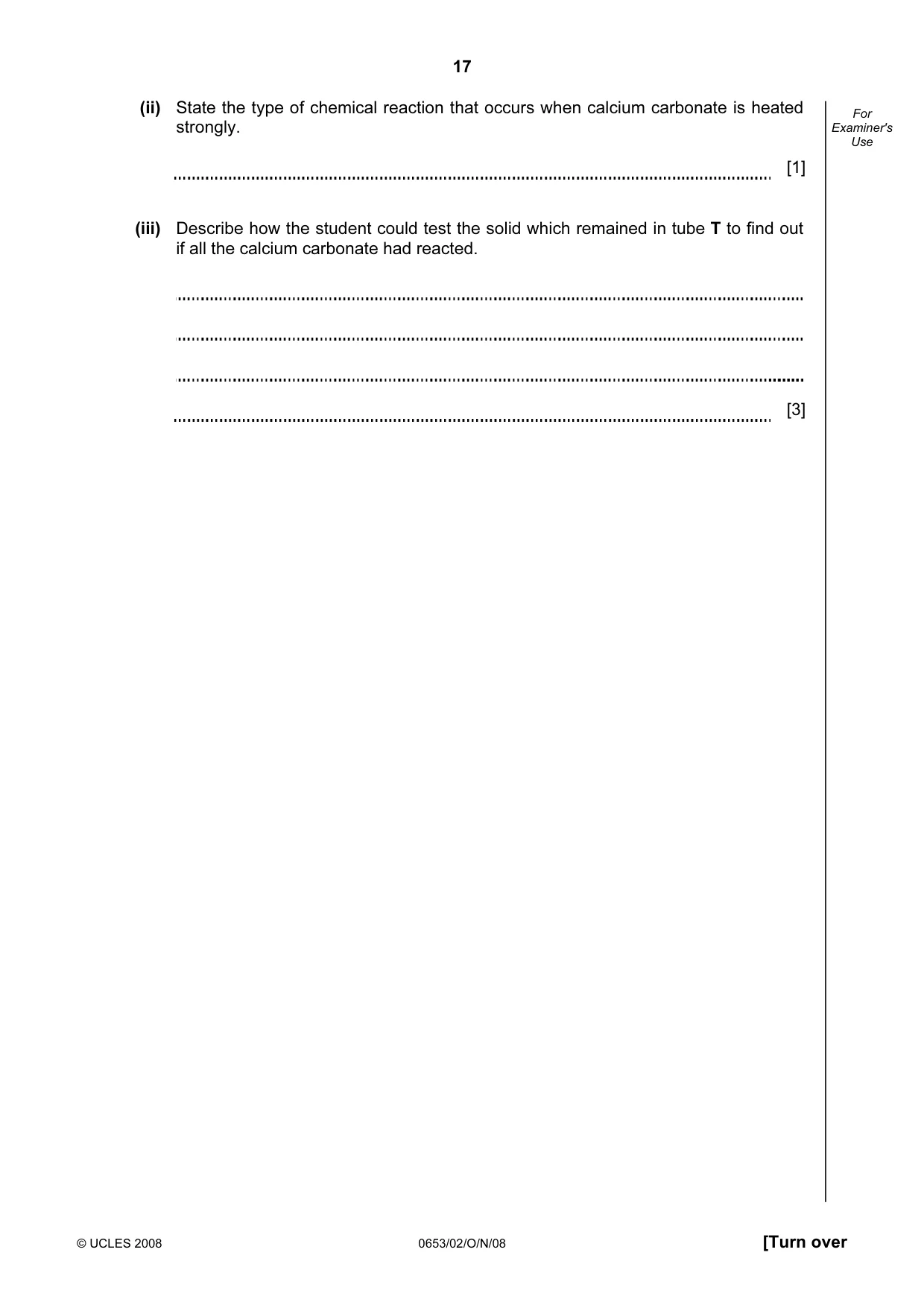 Cambridge IGCSE Science - Combined 0653 2008 Oct/Nov Paper 2 · Variant 1 question paper, page 17 of 20