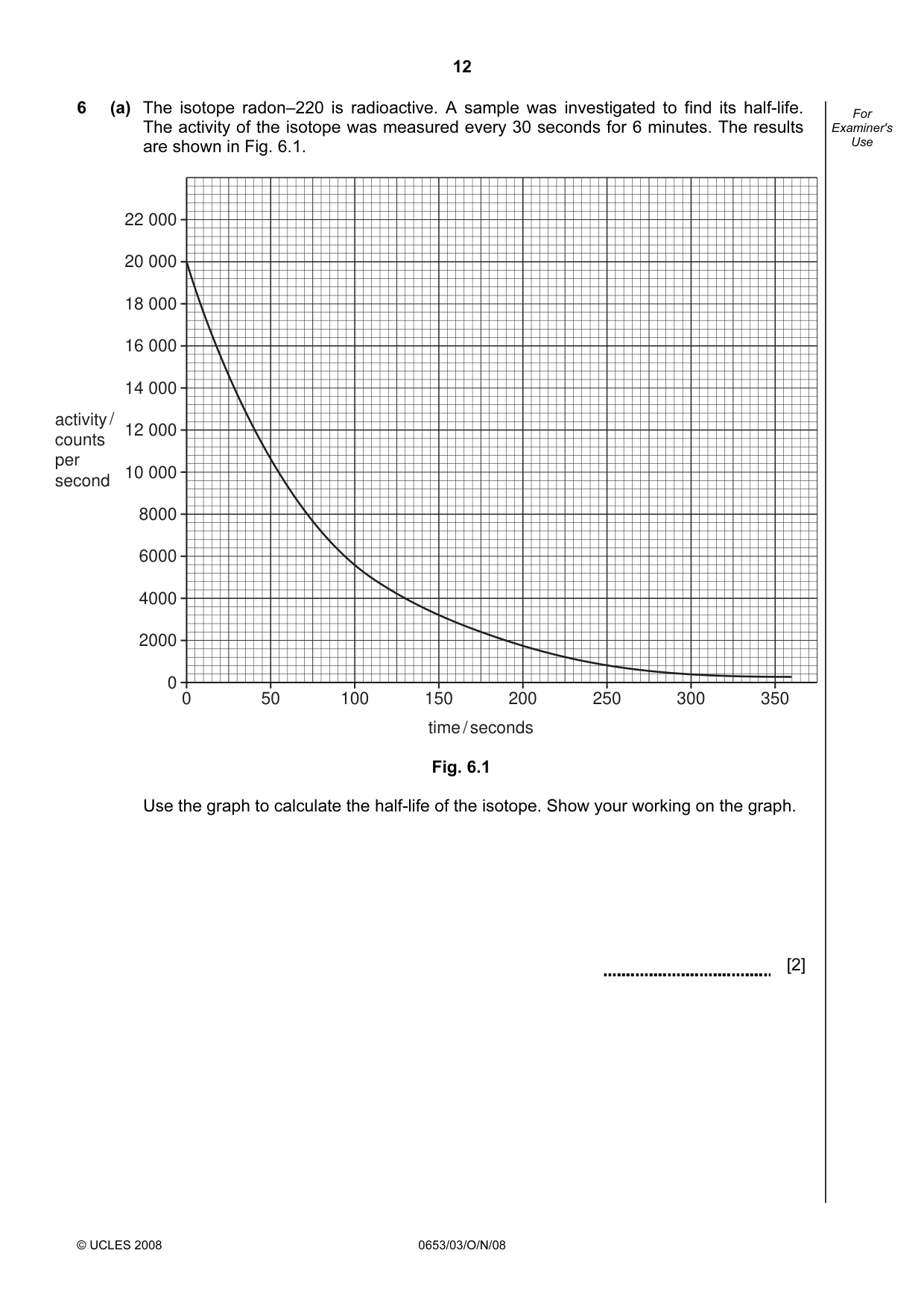 Cambridge IGCSE Science - Combined 0653 2008 Oct/Nov Paper 3 · Variant 1 question paper, page 12 of 20