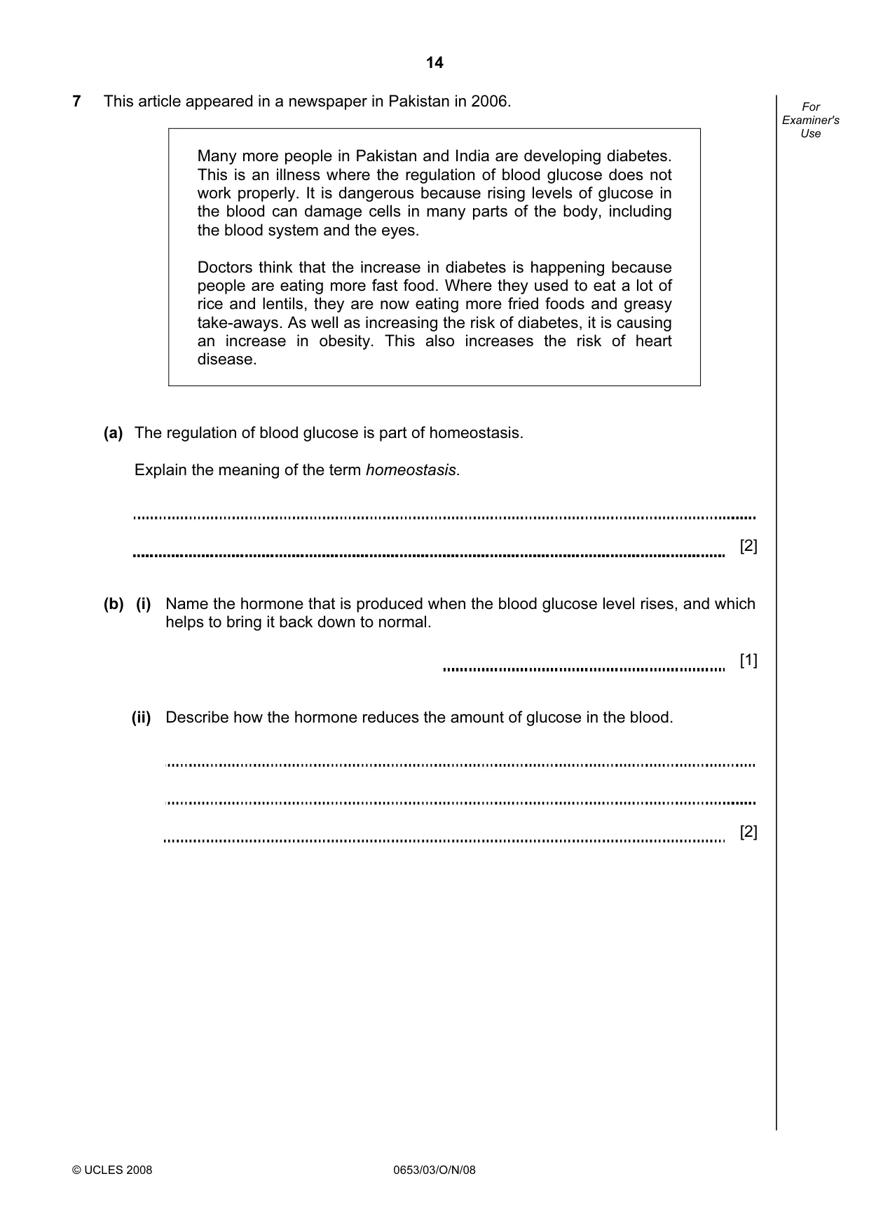 Cambridge IGCSE Science - Combined 0653 2008 Oct/Nov Paper 3 · Variant 1 question paper, page 14 of 20