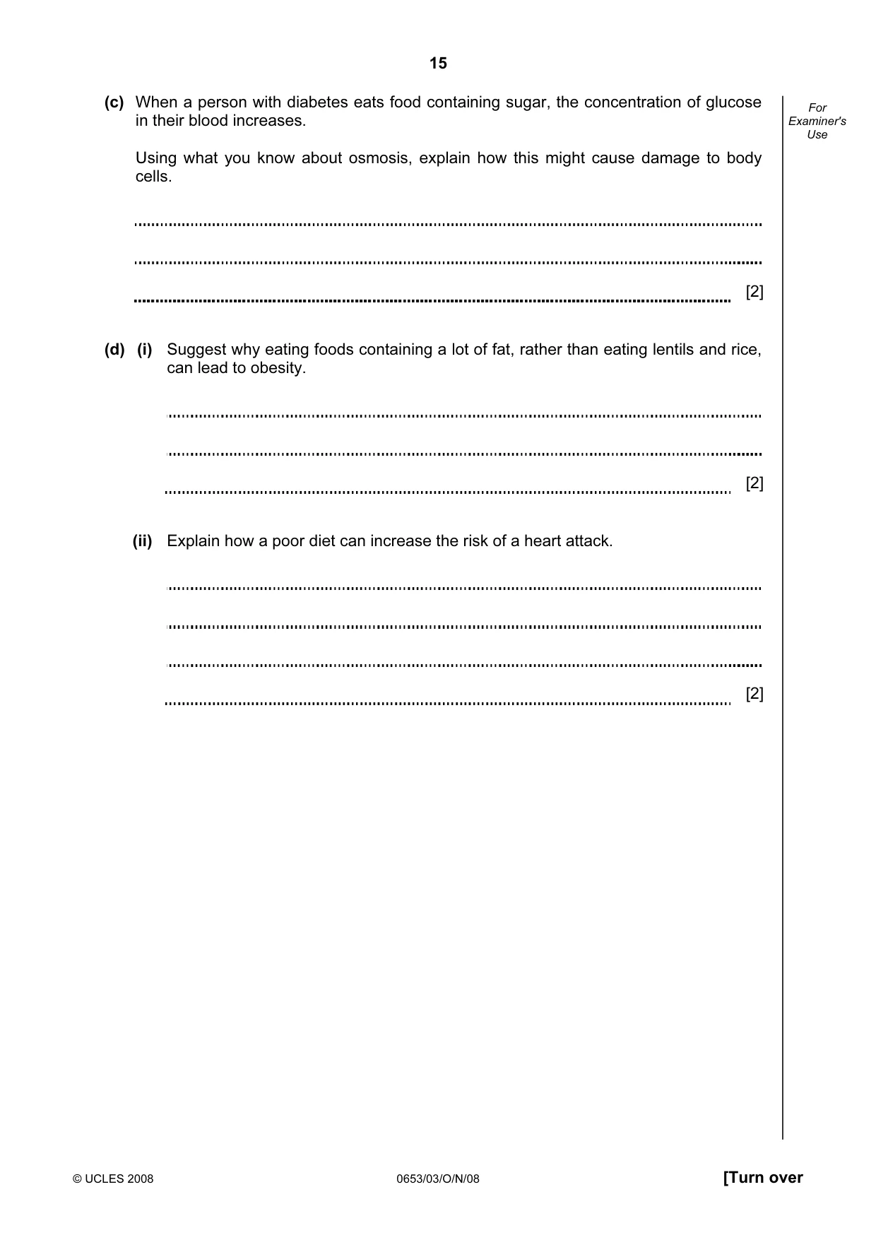 Cambridge IGCSE Science - Combined 0653 2008 Oct/Nov Paper 3 · Variant 1 question paper, page 15 of 20