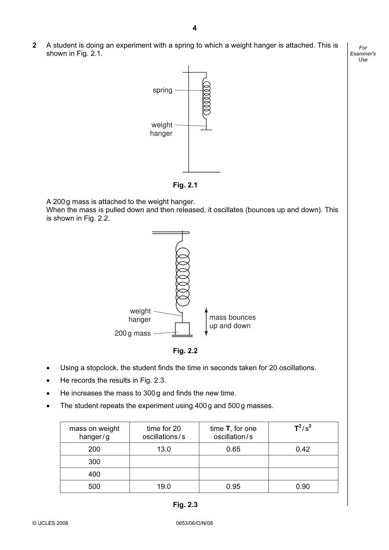 Cambridge IGCSE Science - Combined 0653 2008 Oct/Nov Paper 6 · Variant 1 question paper, page 4 of 20