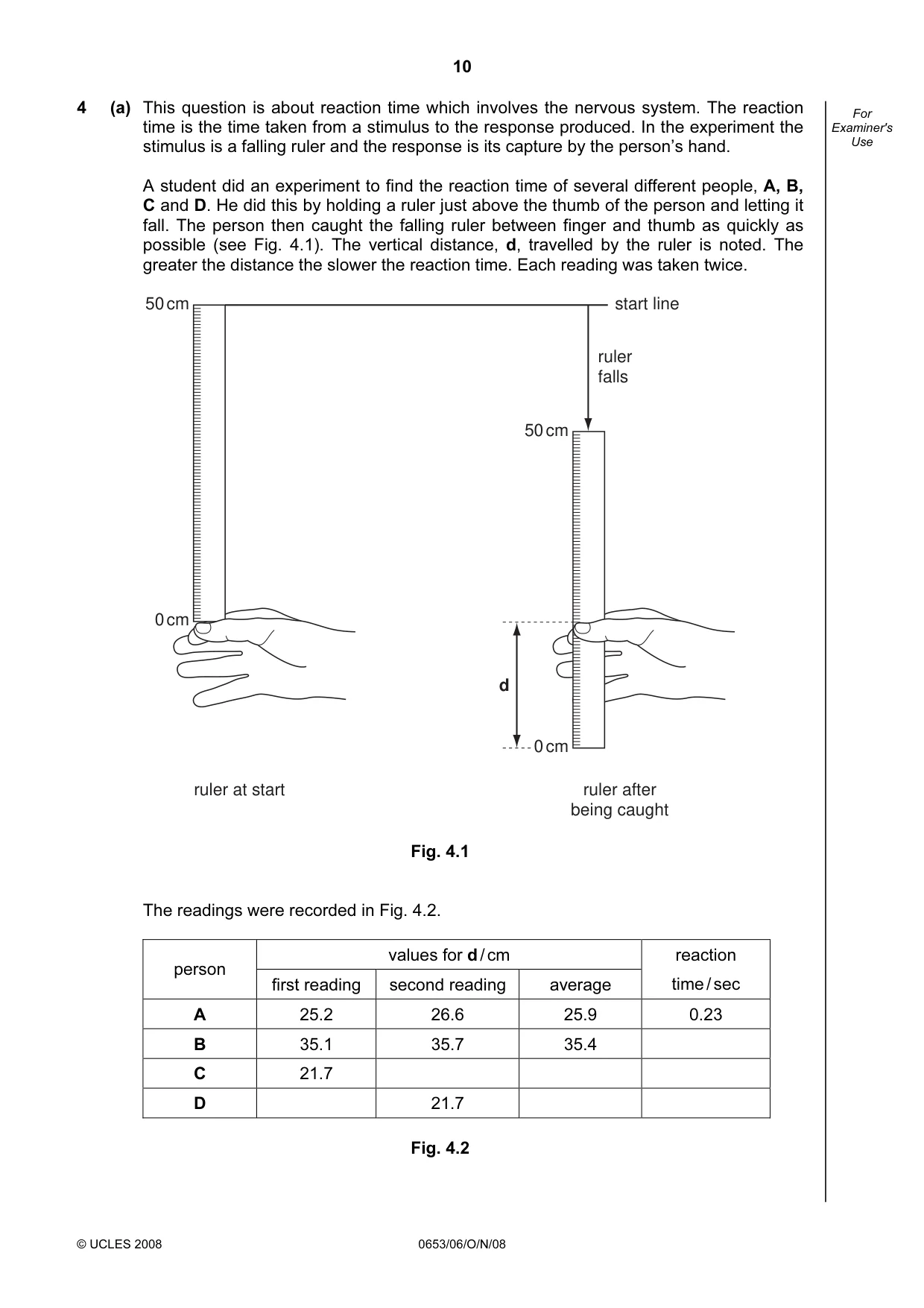 Cambridge IGCSE Science - Combined 0653 2008 Oct/Nov Paper 6 · Variant 1 question paper, page 10 of 20